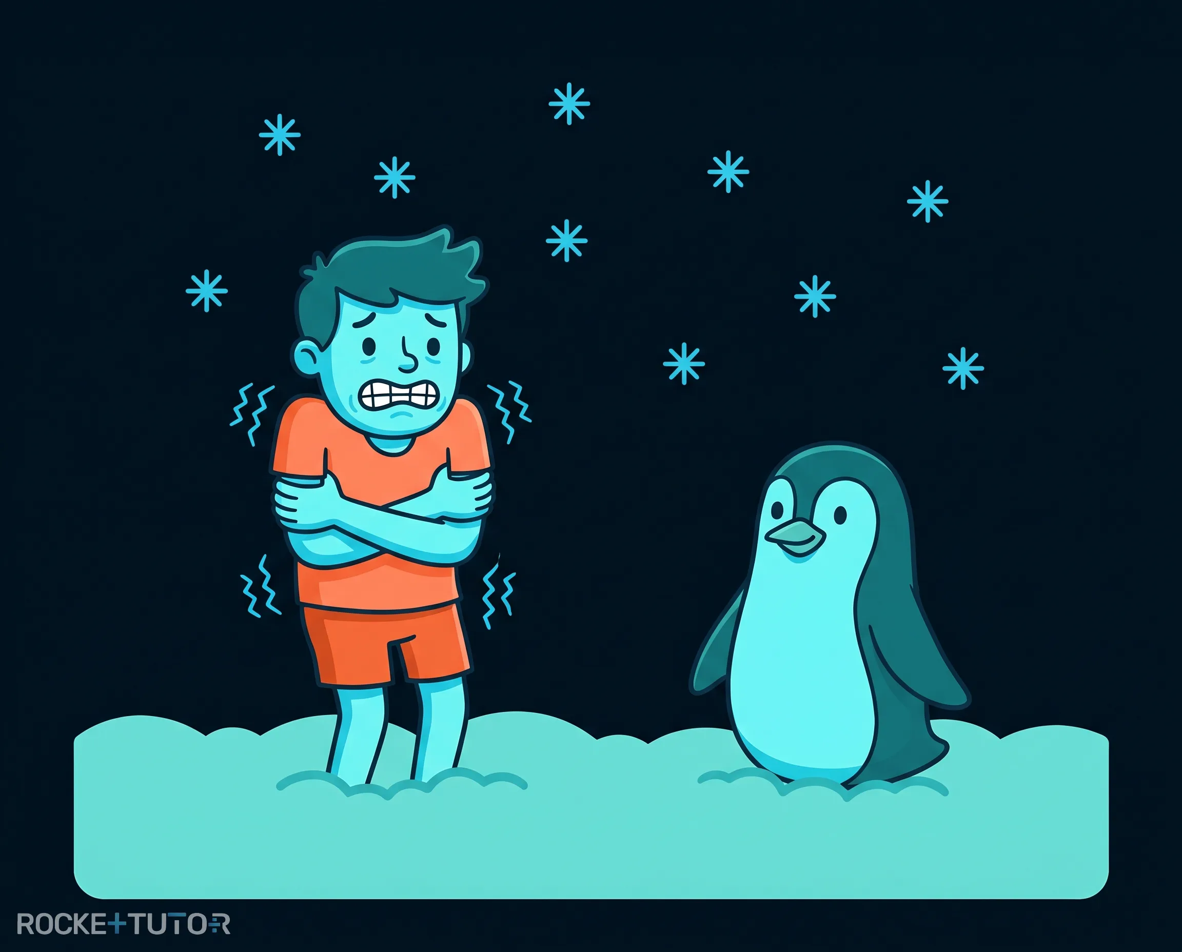 Pinguin im Schnee