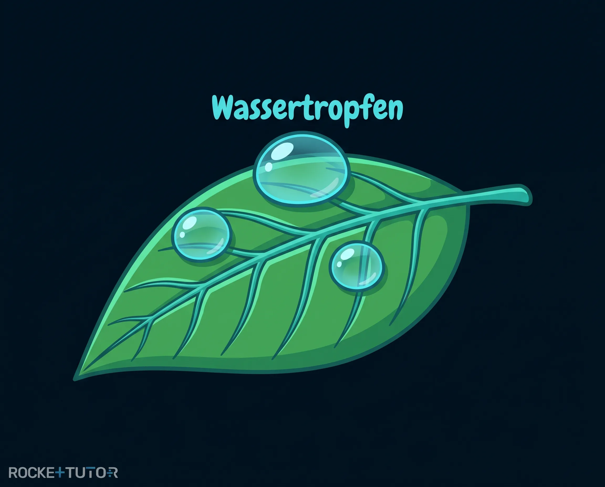 Wassertropfen auf Blatt