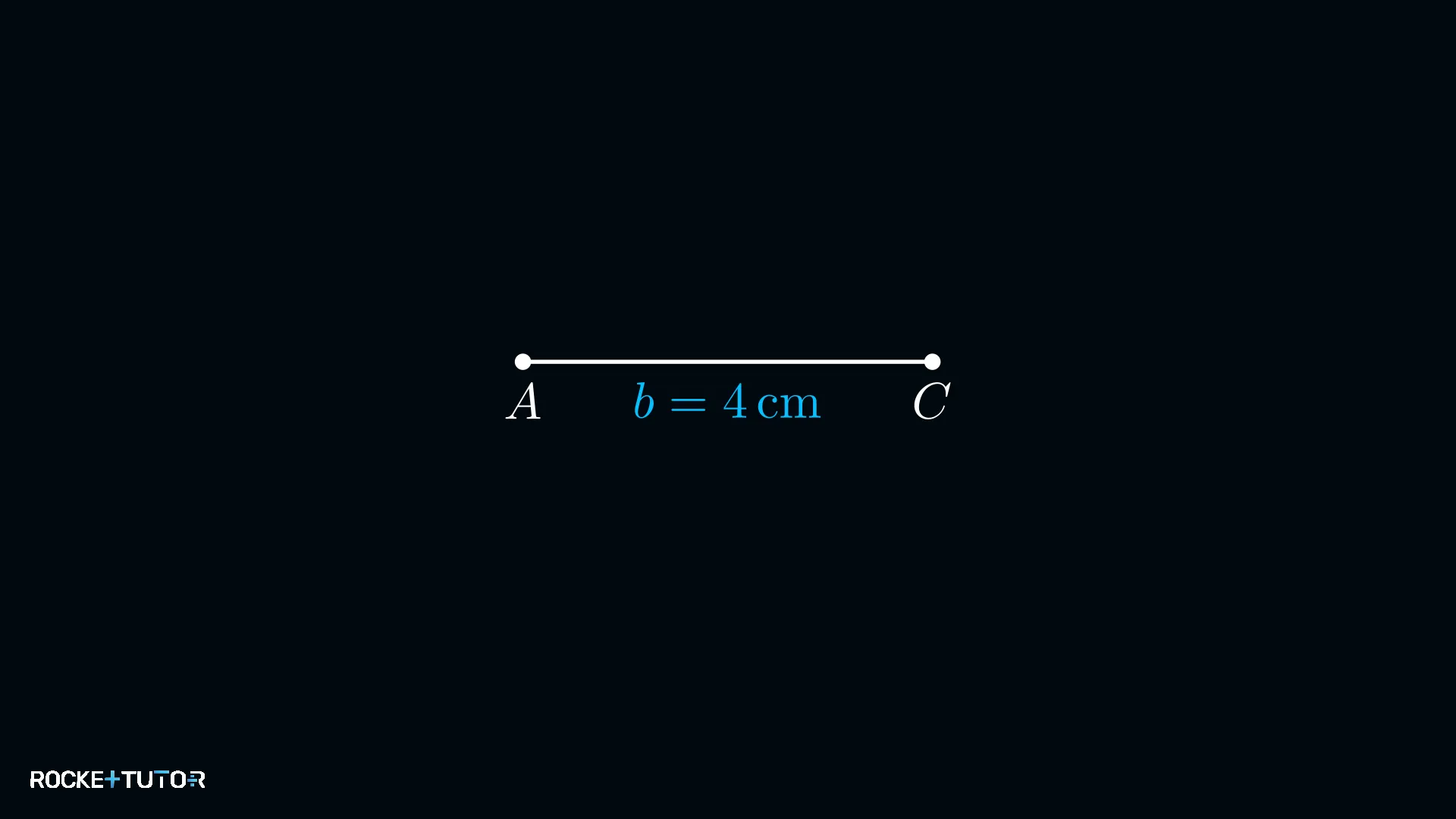 Seite b = 4 cm mit Punkten A und C