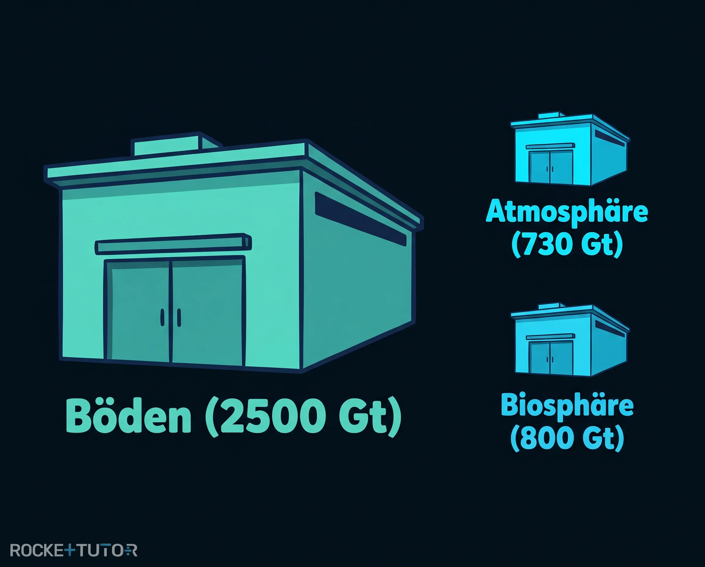 Diagramm der globalen Kohlenstoffspeicher