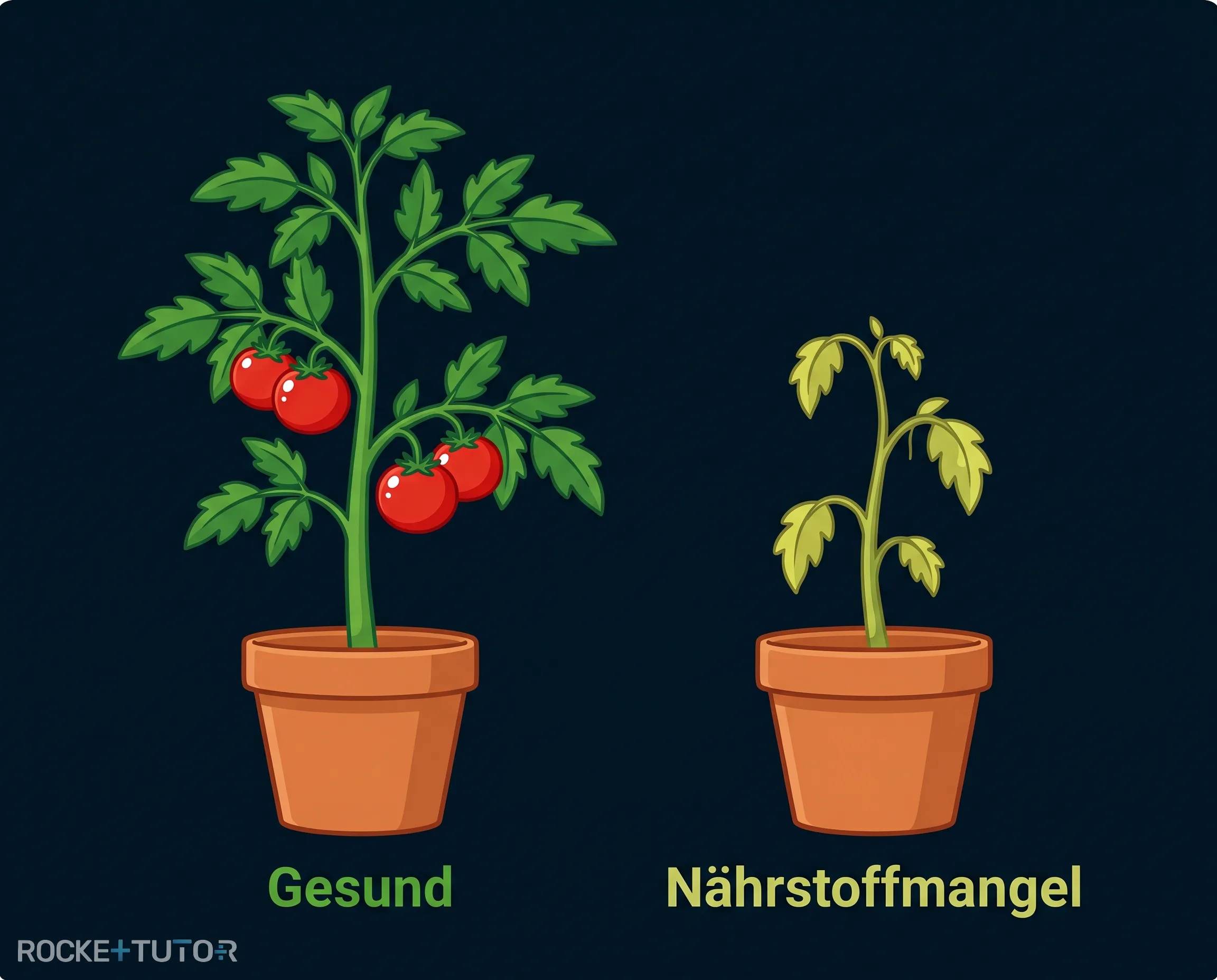 Pflanze mit gelben Blättern Nährstoffmangel