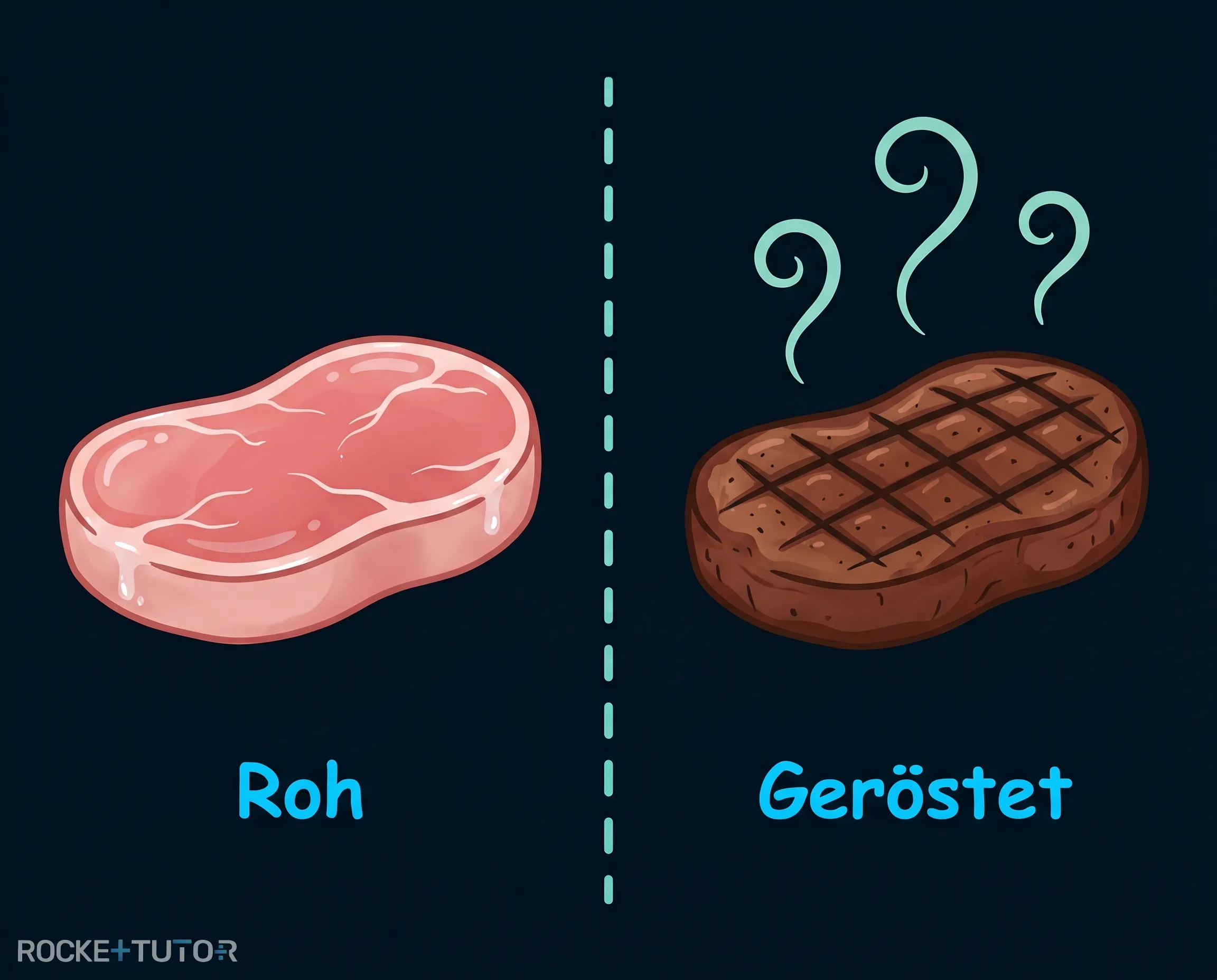 Brot und Steak mit Röstaromen
