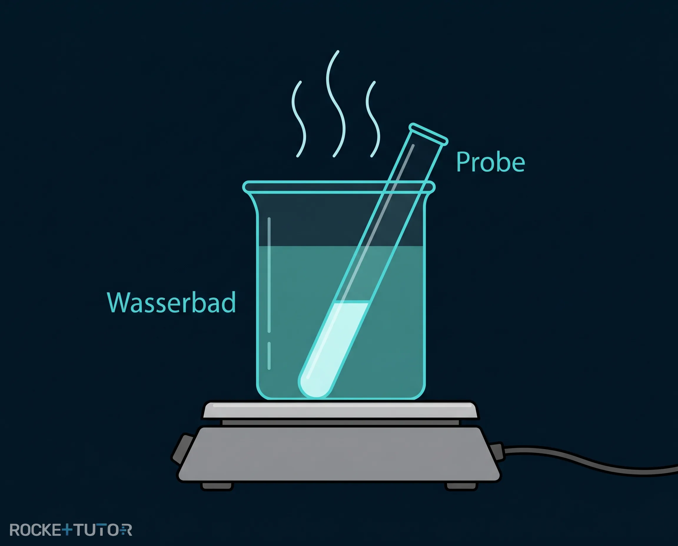 Aufbau der Tollens-Probe im Wasserbad