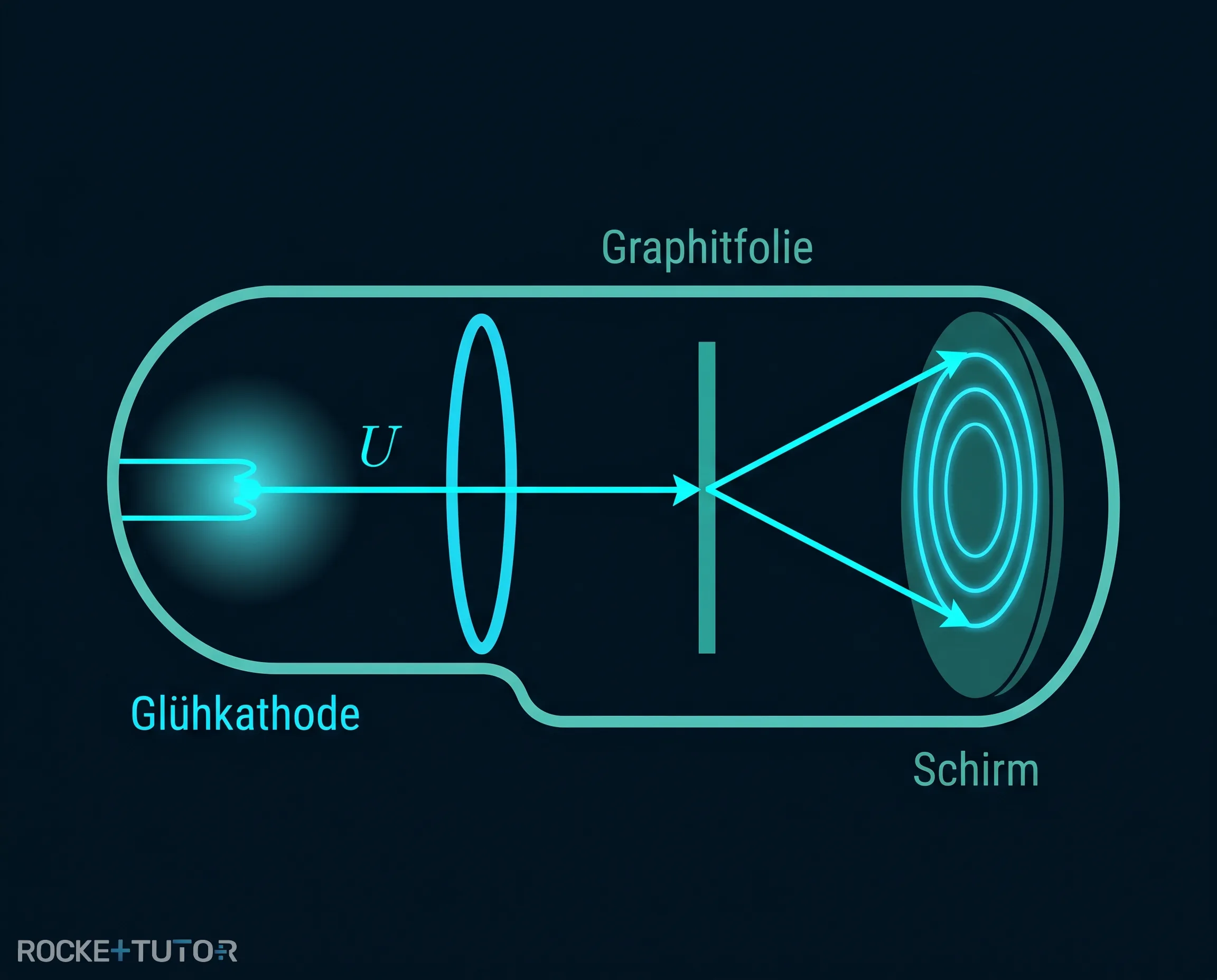 Aufbau einer Elektronenbeugungsröhre