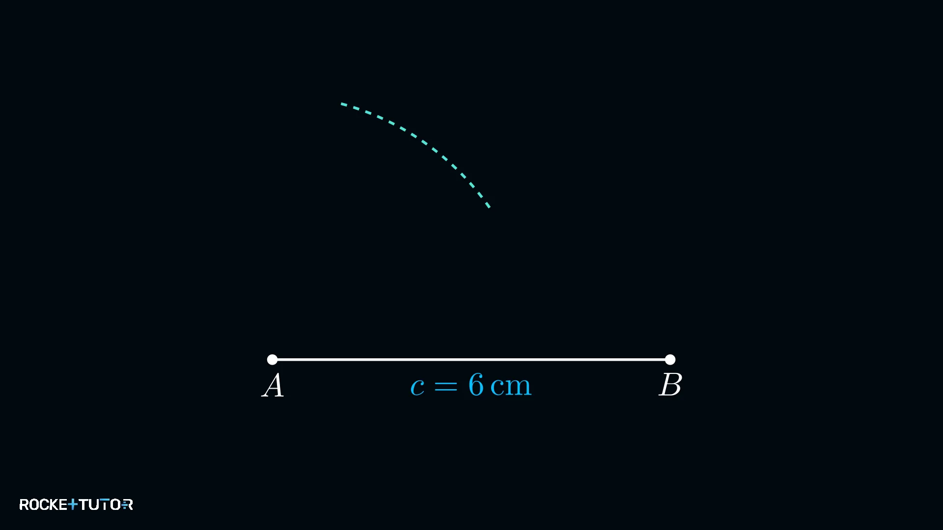Kreisbogen mit Radius 4 cm um Punkt A