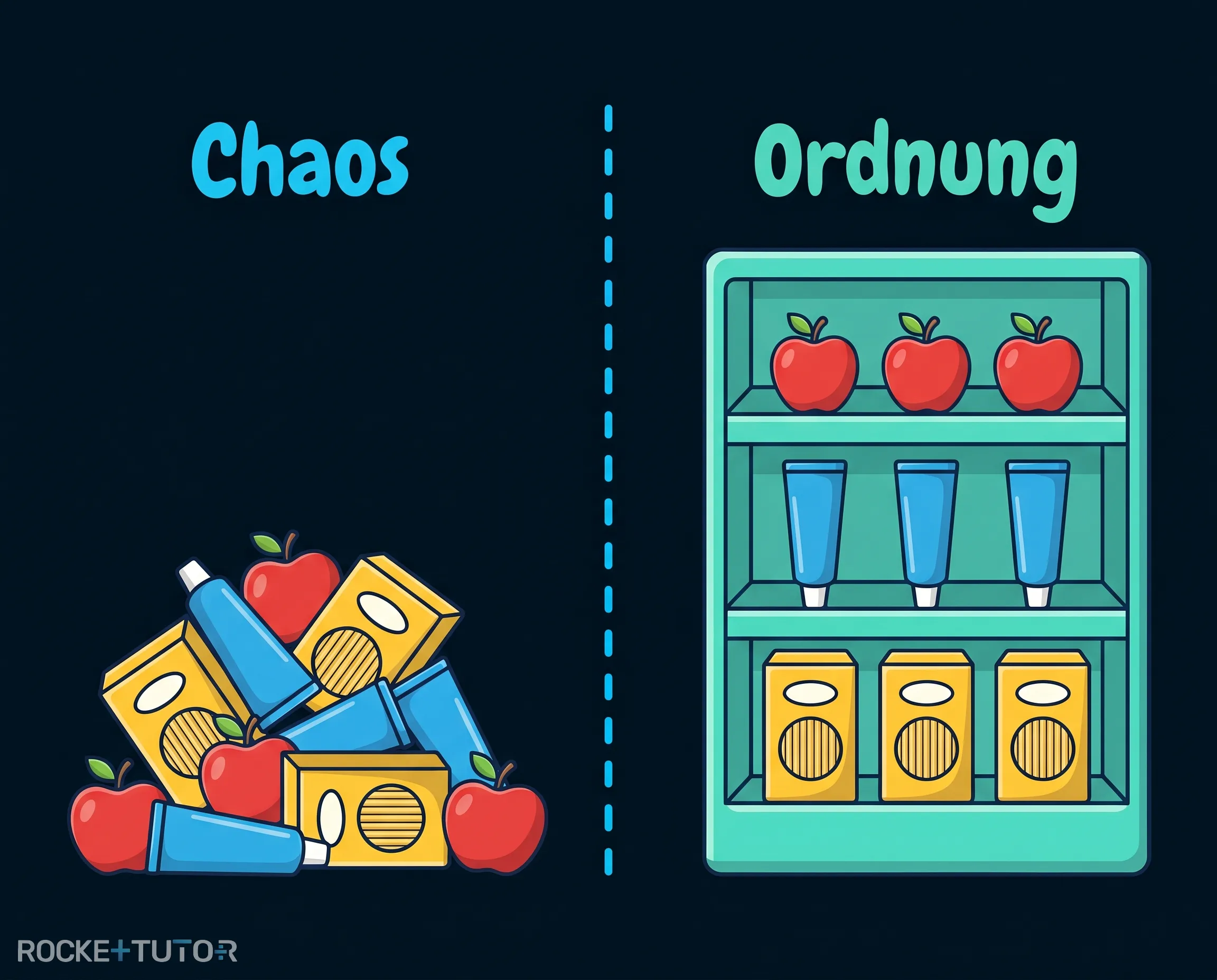 Supermarkt ohne Regale Chaos