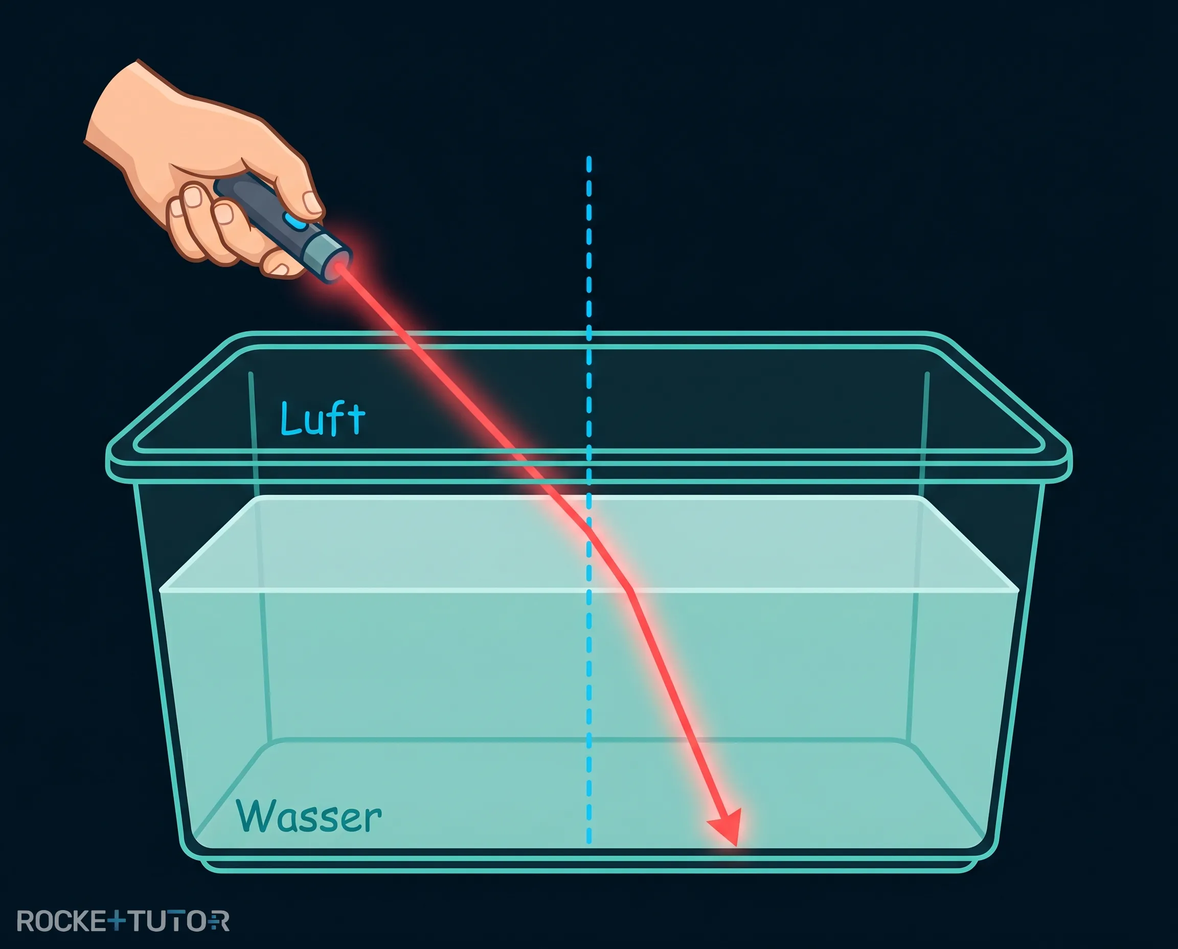 Laserpointer Experiment Lichtbrechung