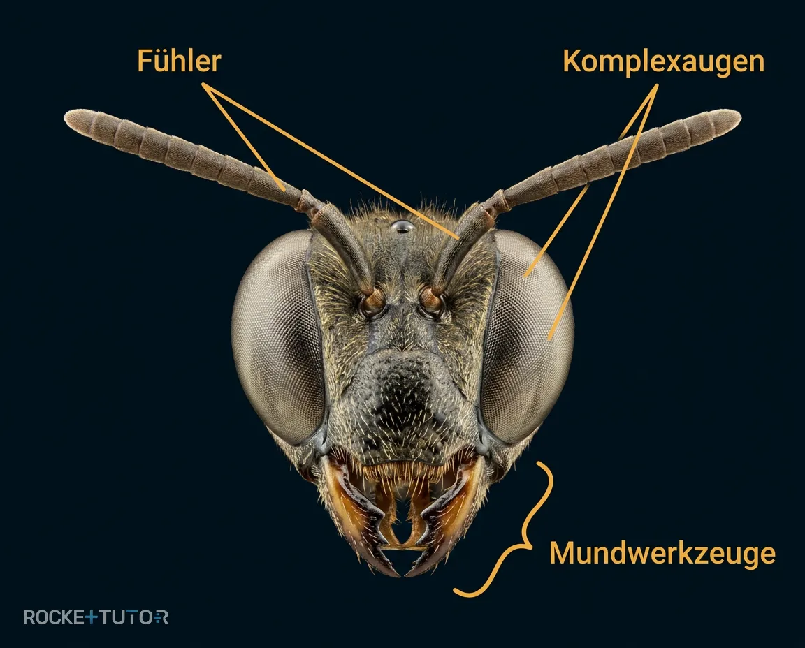 Aufbau Insektenkopf
