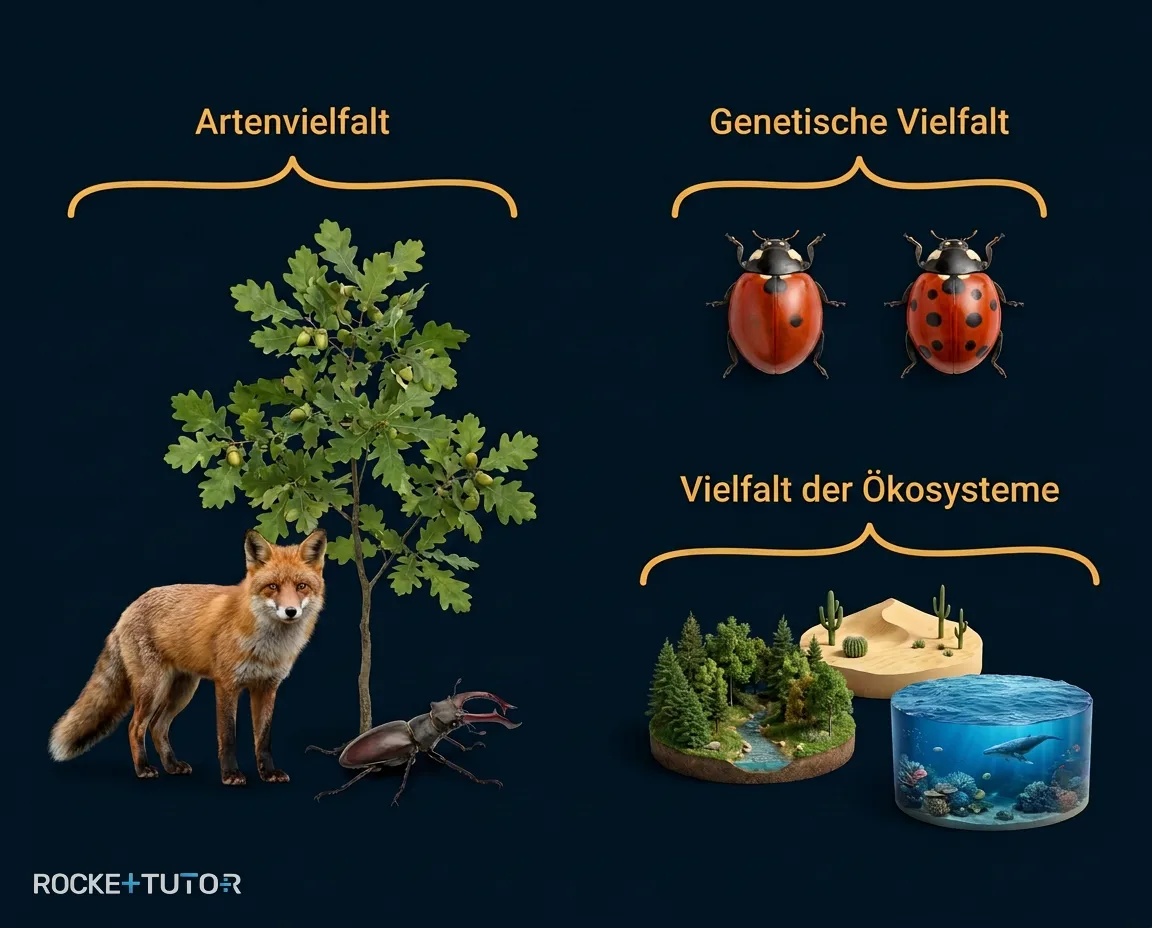 Die drei Säulen der Biodiversität