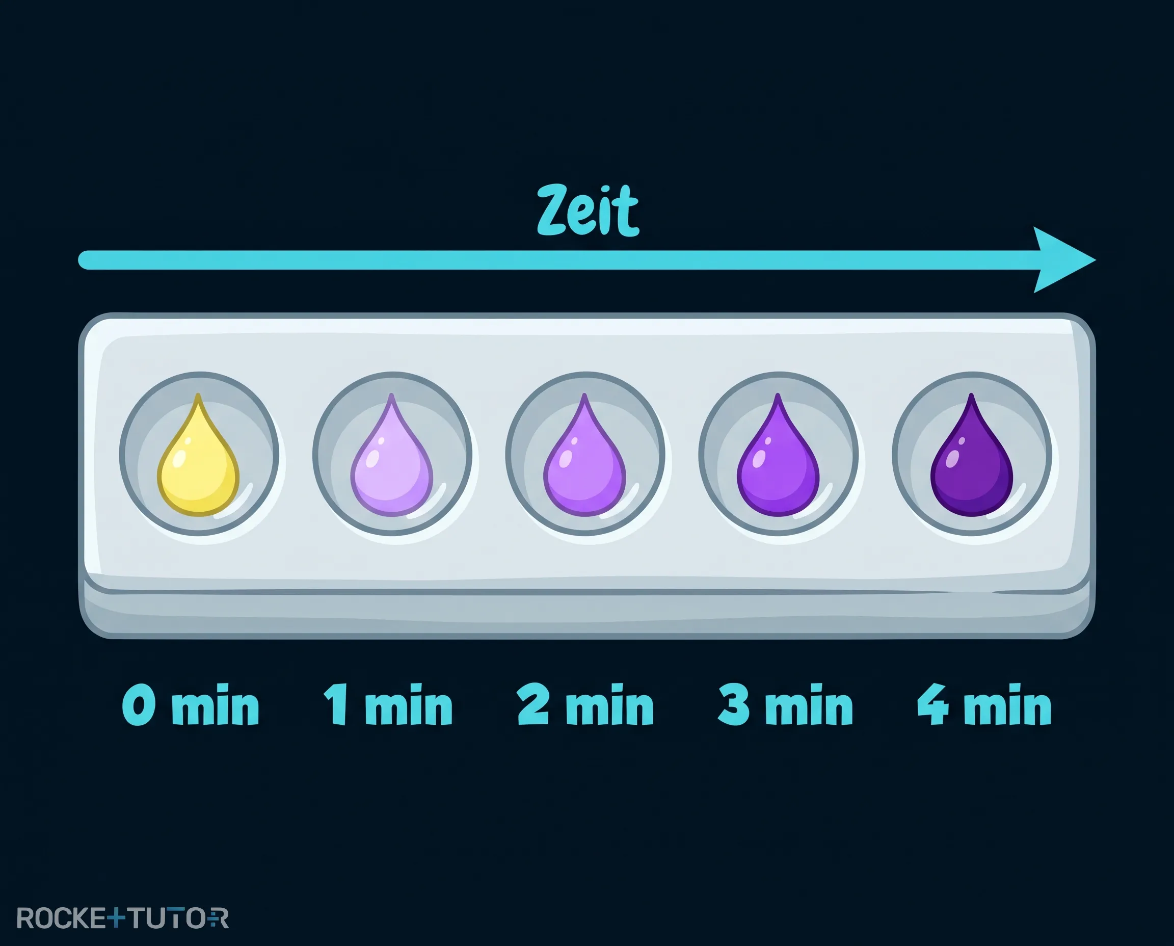 Tüpfelplatte Hydrolyse Verlauf