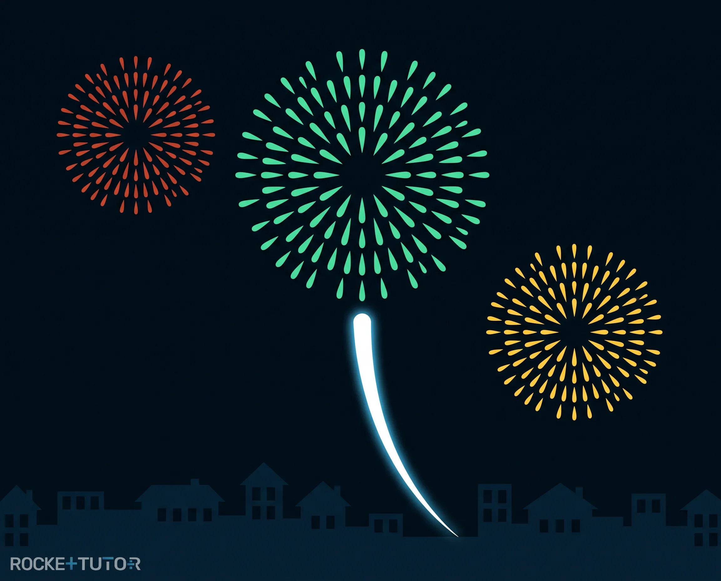 Feuerwerk am Nachthimmel