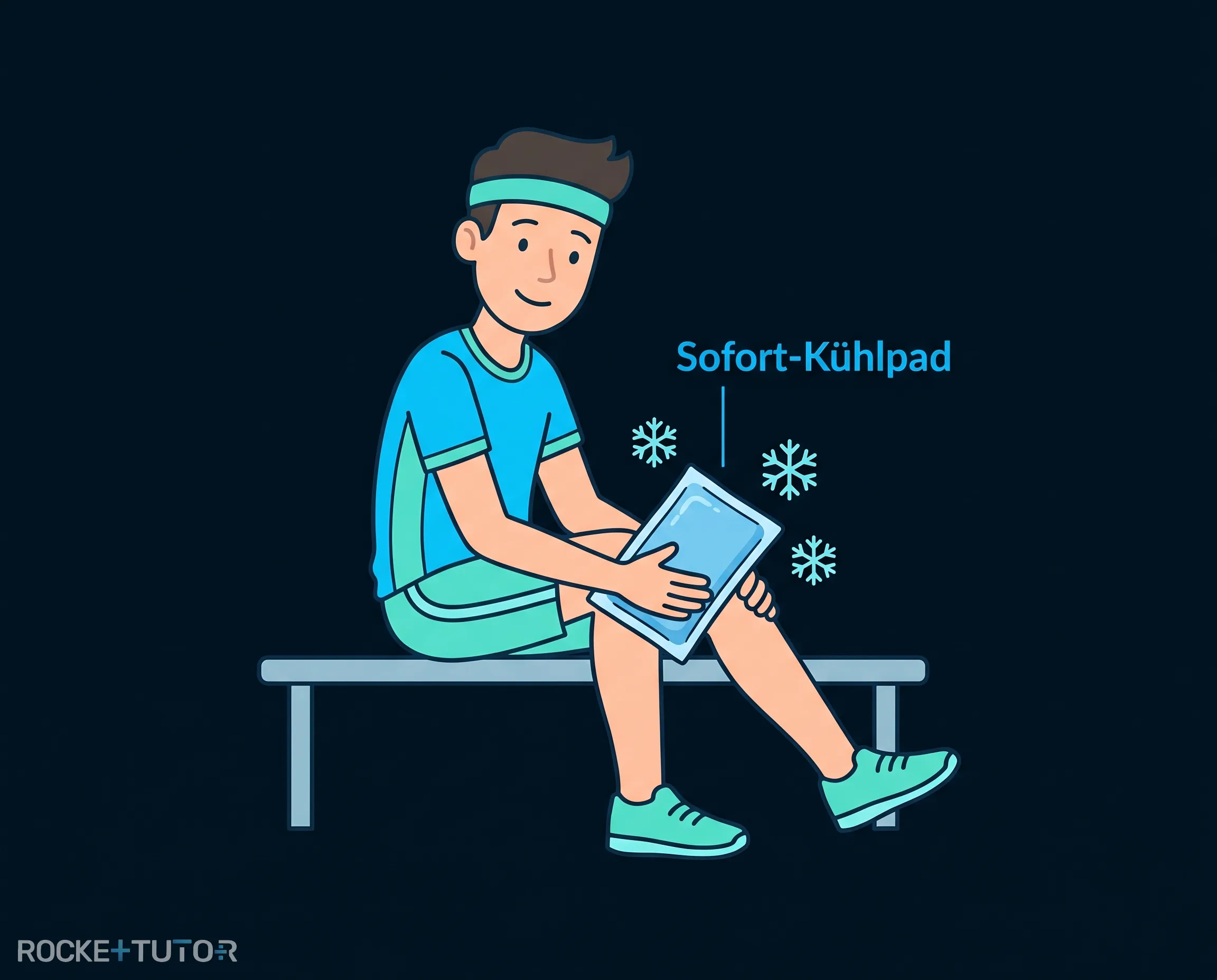 Kühlpad wird geknickt und kalt
