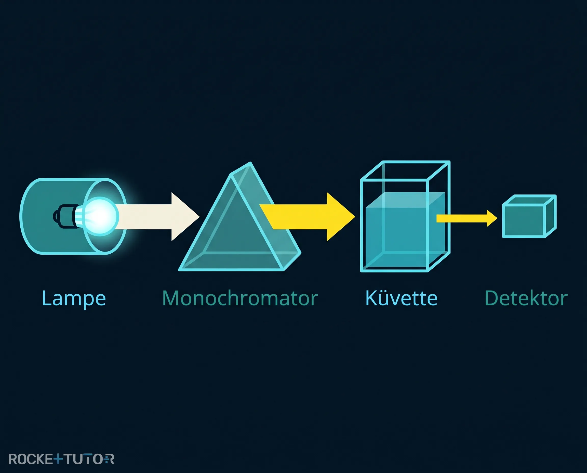Aufbau eines Spektrophotometers
