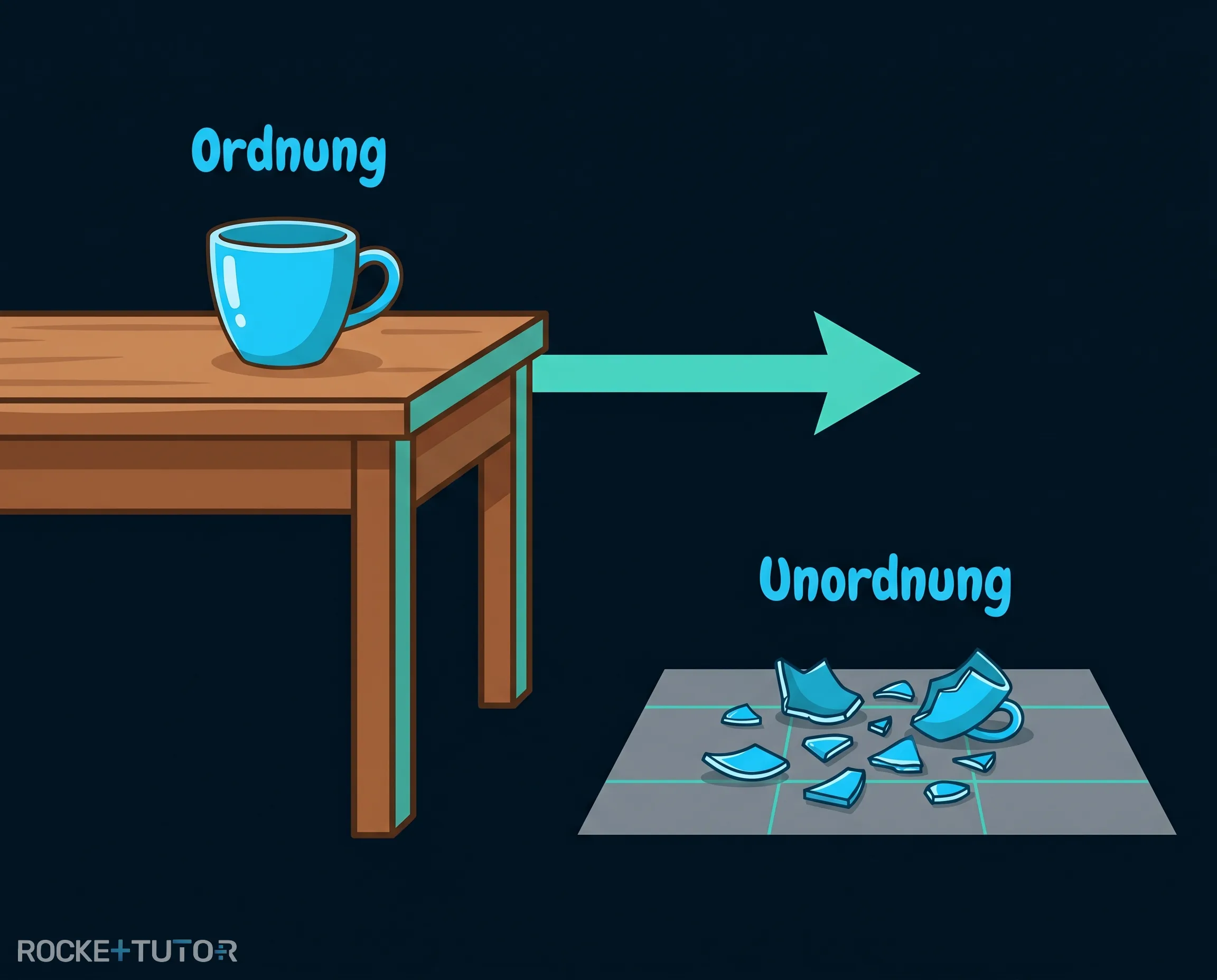 Zersprungene Kaffeetasse am Boden