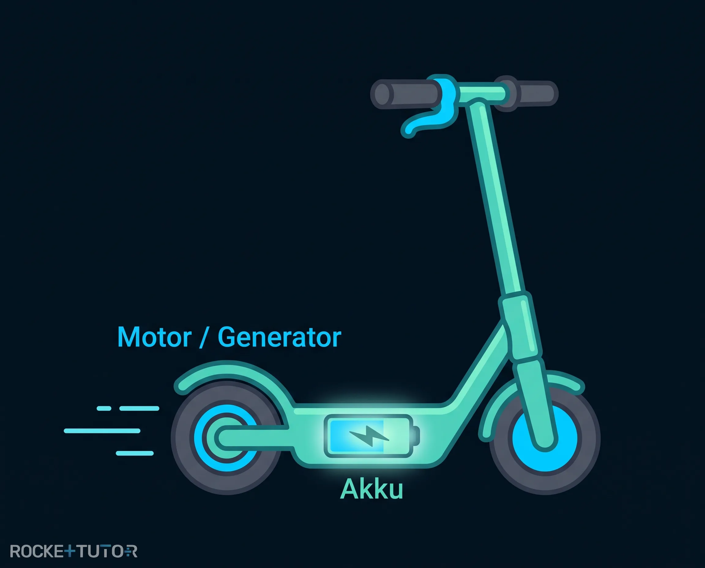 E-Scooter Rad mit Motor