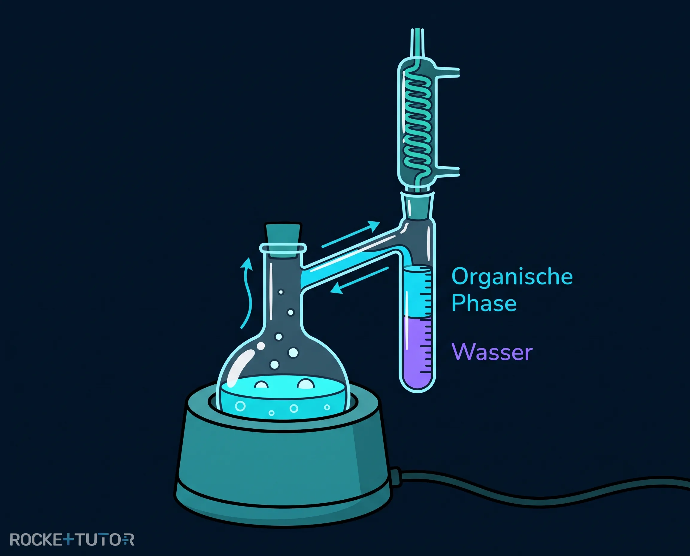 Aufbau eines Wasserabscheiders im Labor