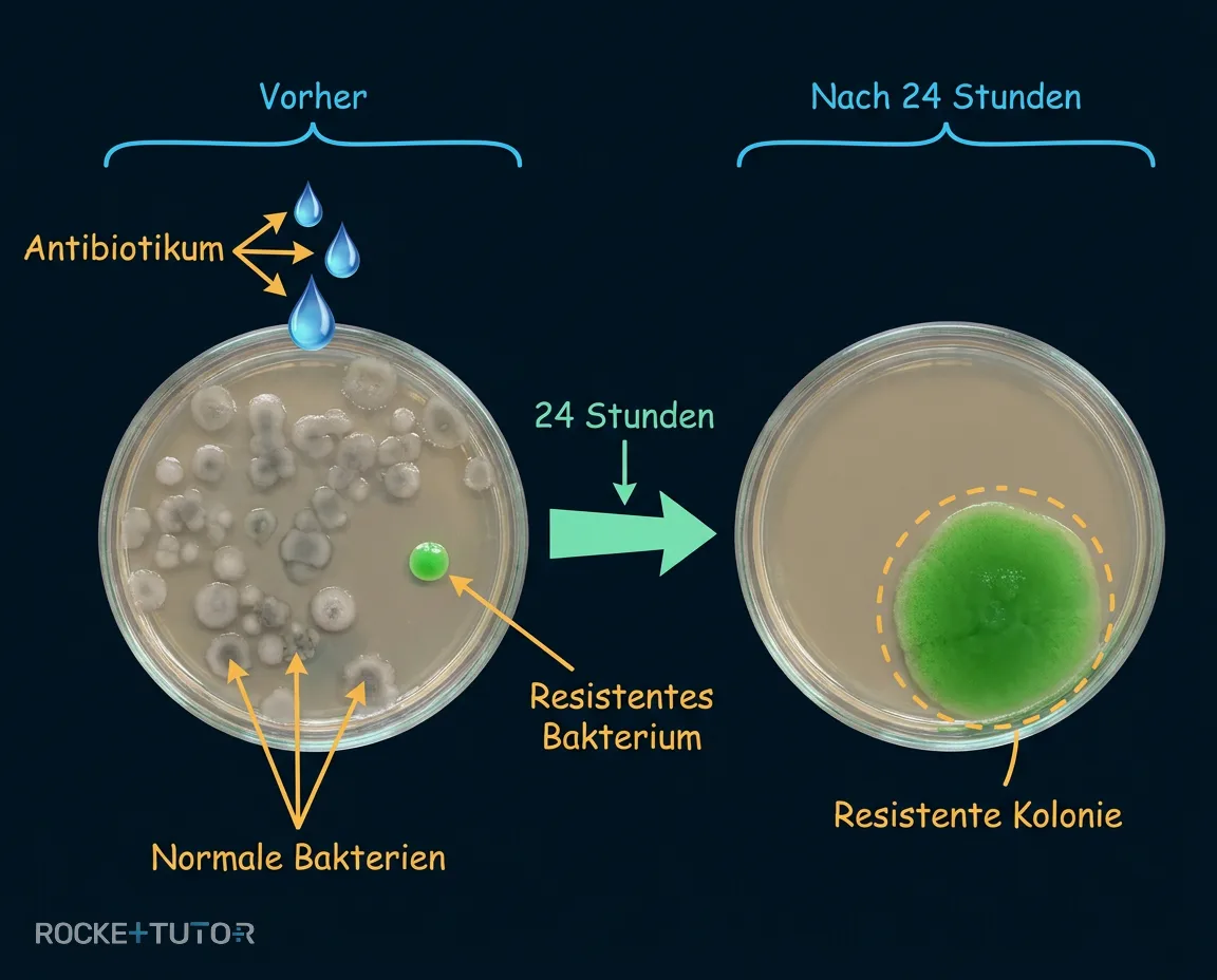 Resistentes Bakterium überlebt Antibiotikum