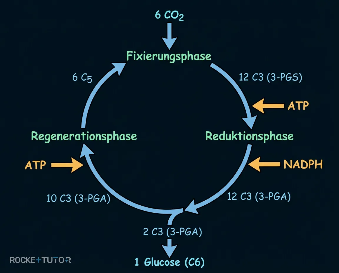 Glucosesynthese und Regenerationsphase