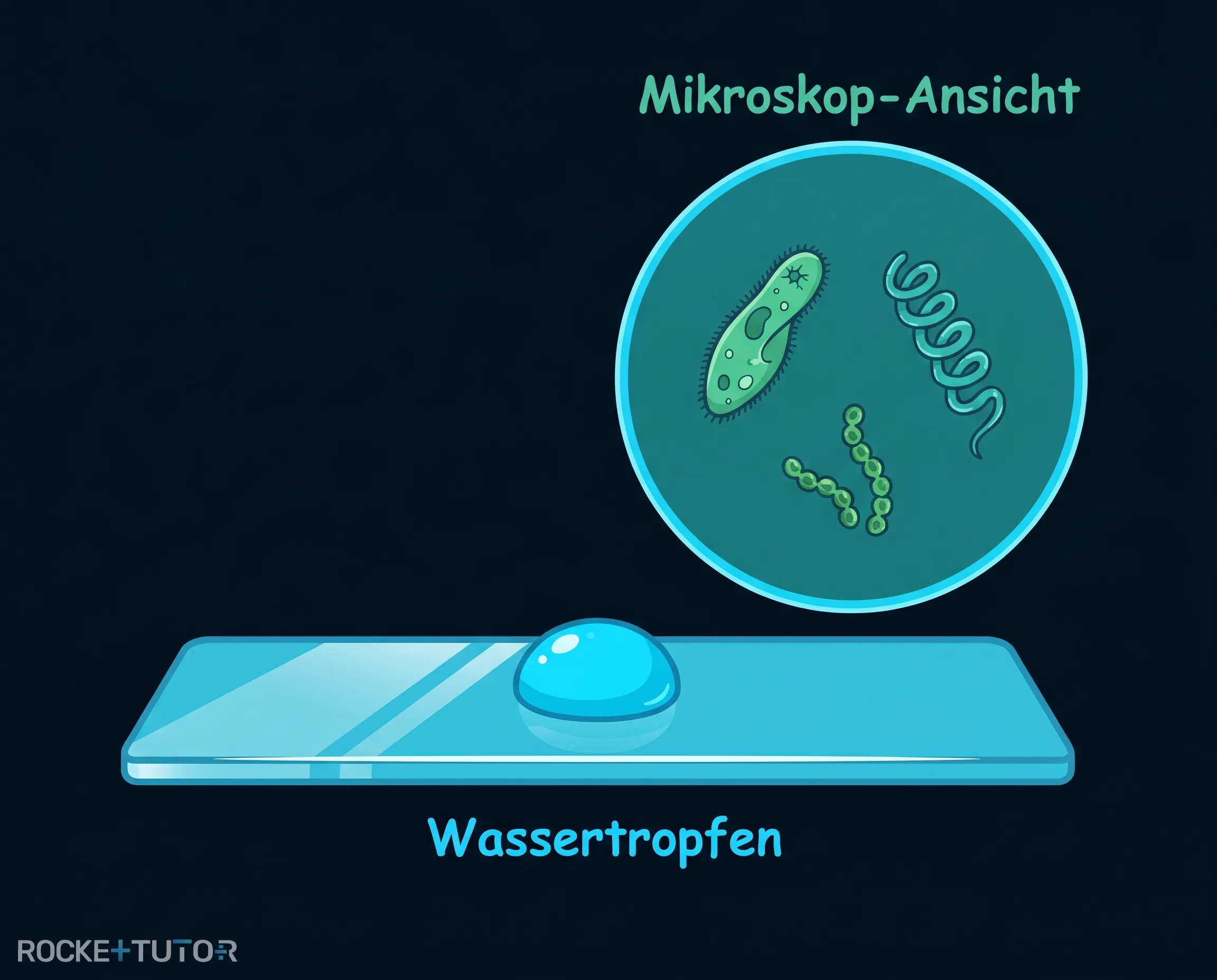 Wassertropfen unter der Lupe