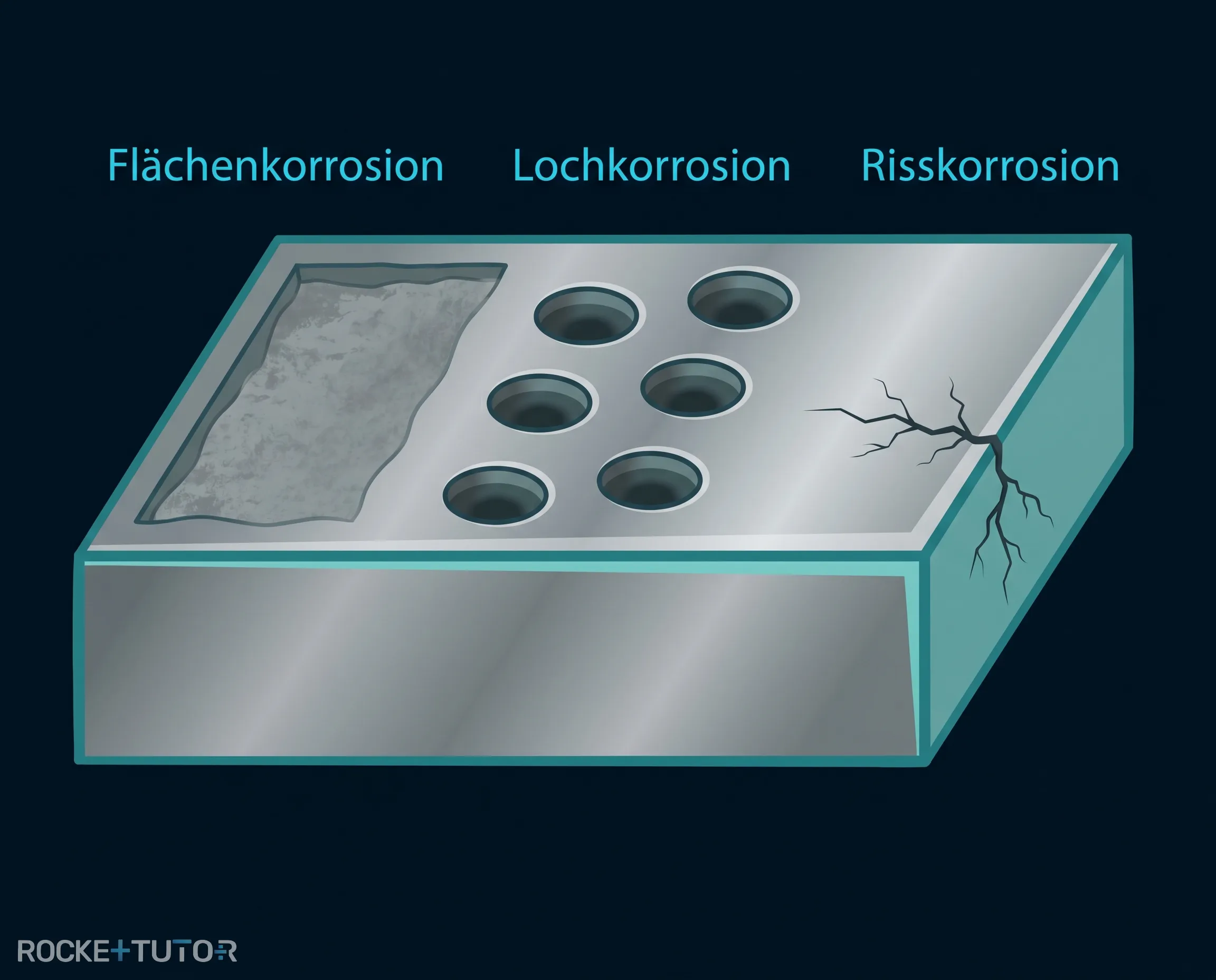 Verschiedene Arten von Korrosion