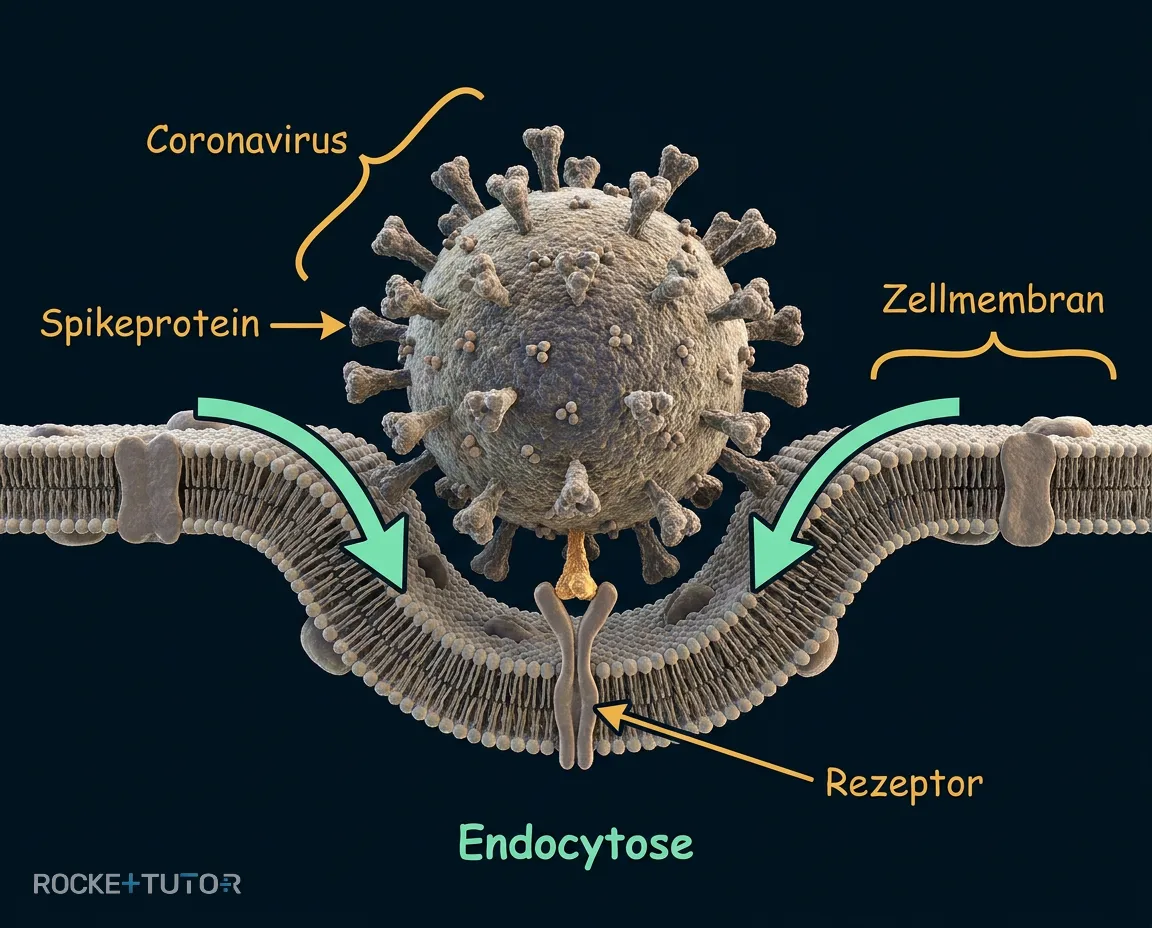 Coronavirus dockt an Rezeptor an