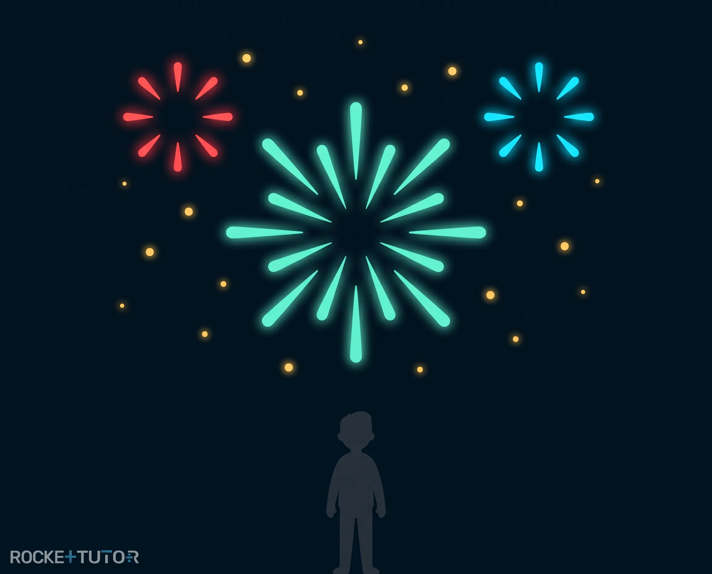 Feuerwerk am Nachthimmel