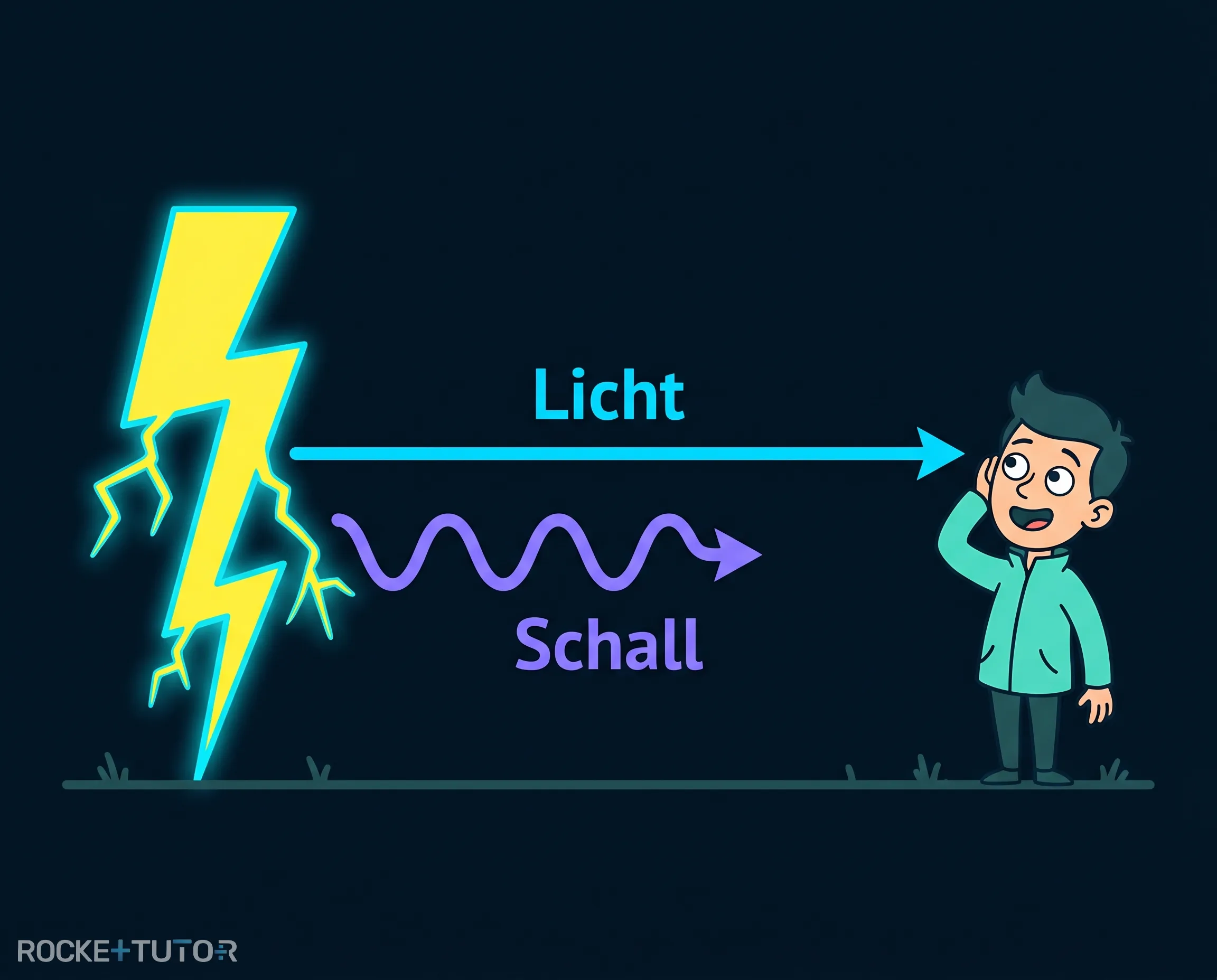 Wettrennen zwischen Licht und Schall