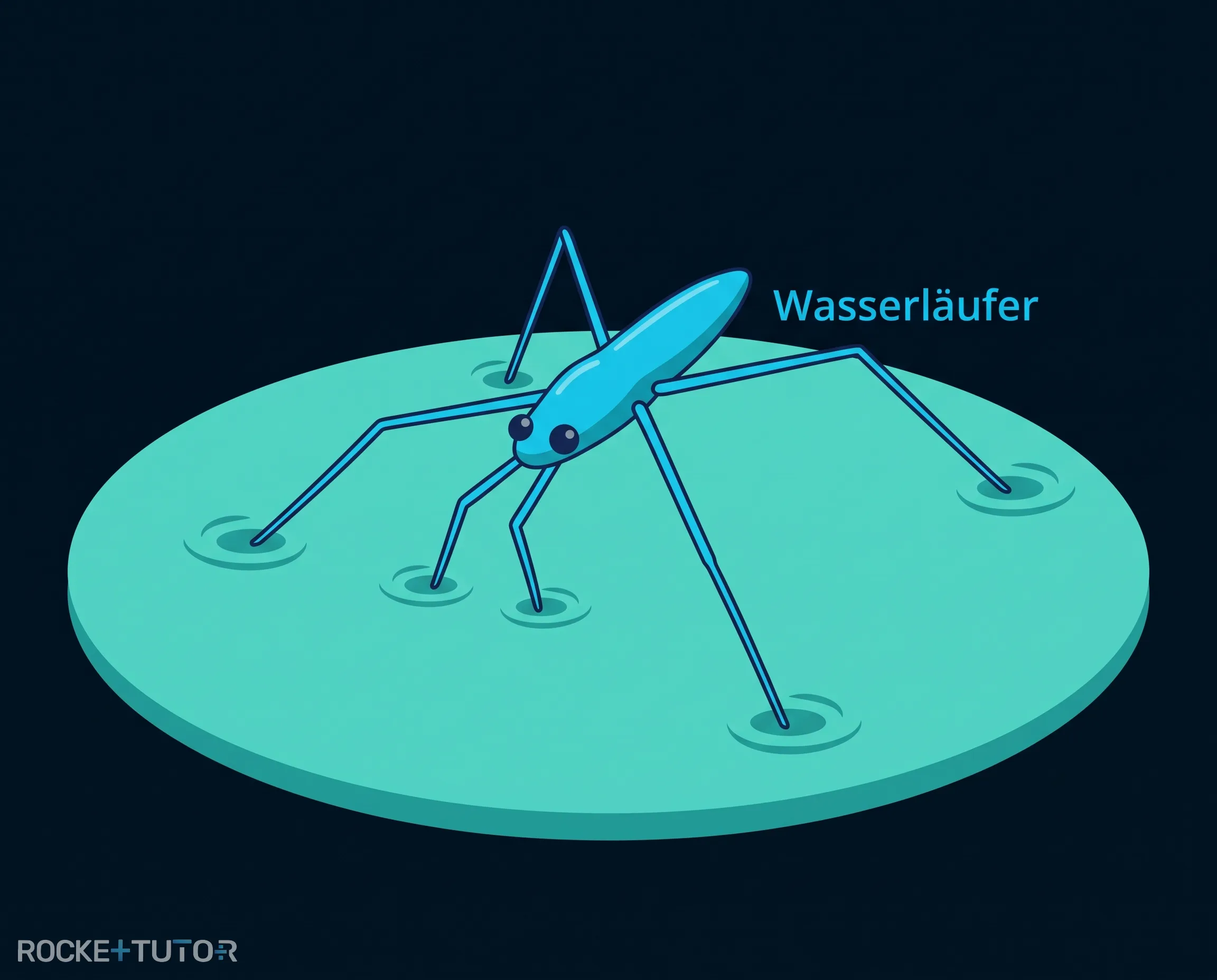 Wasserläufer auf der Wasseroberfläche