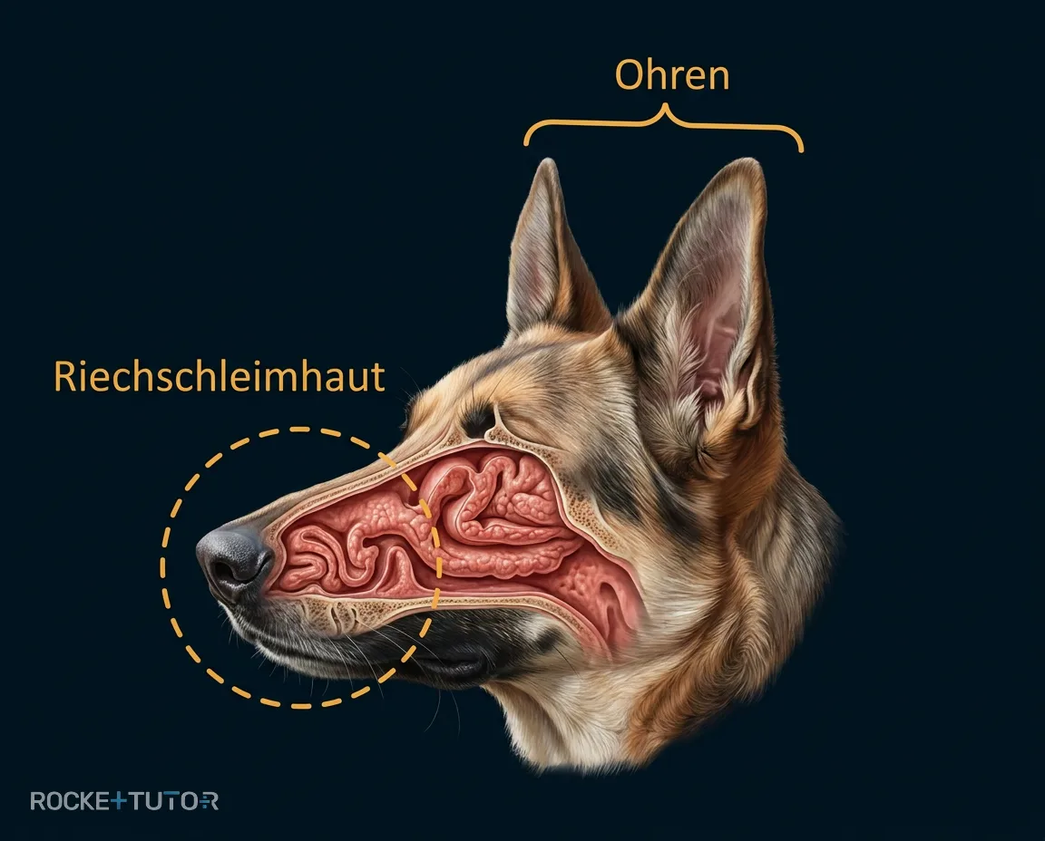 Polizeihund bei der Arbeit