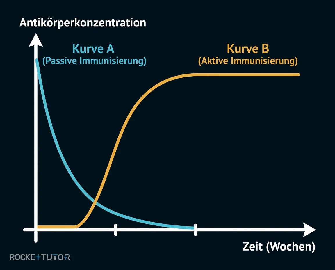 Graph aktive und passive Immunisierung