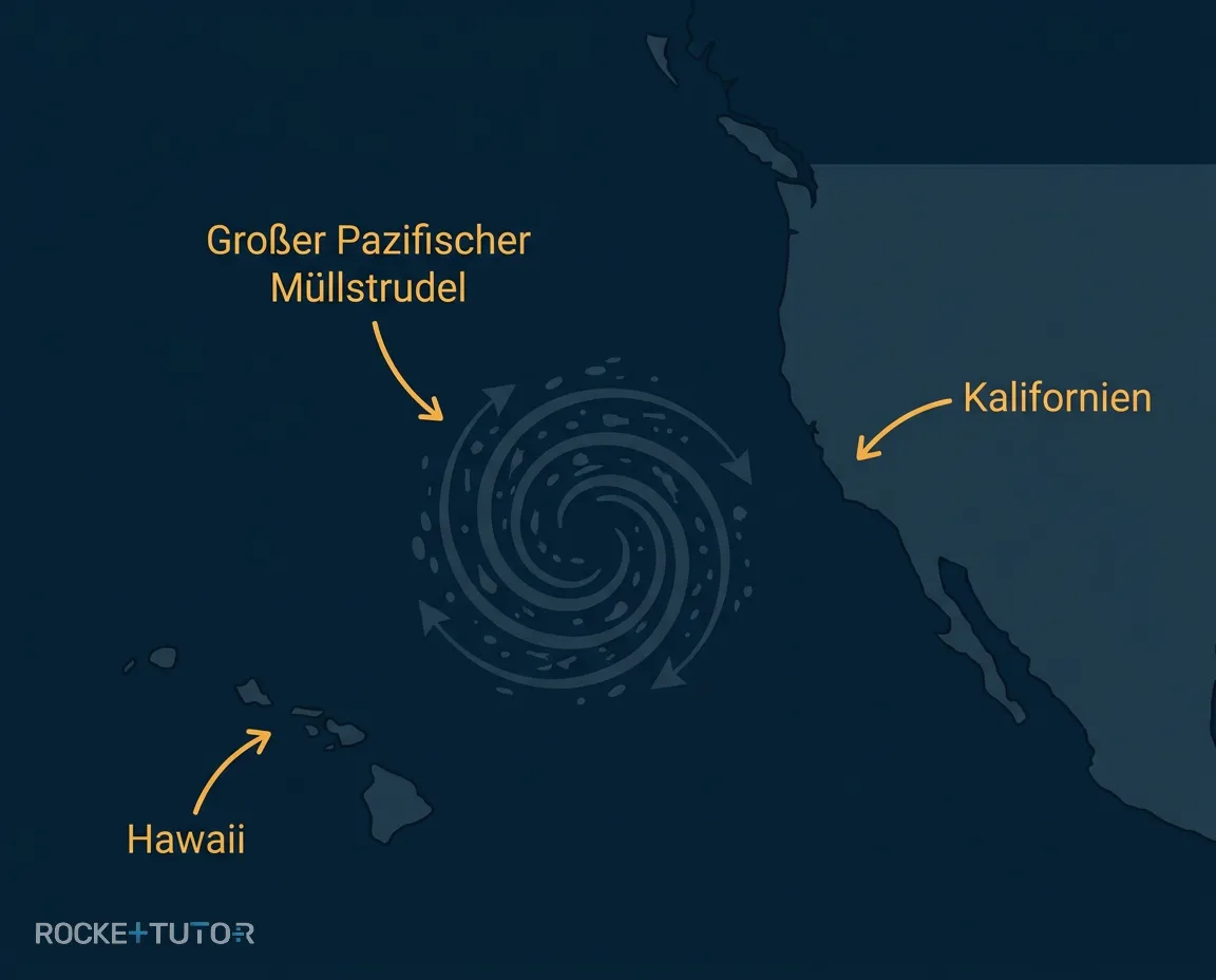 Großer Pazifischer Müllstrudel Karte