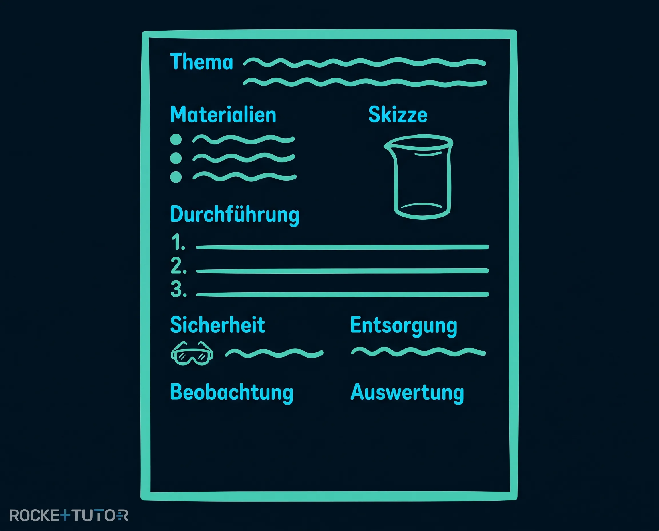 Vorbereitetes Versuchsprotokoll