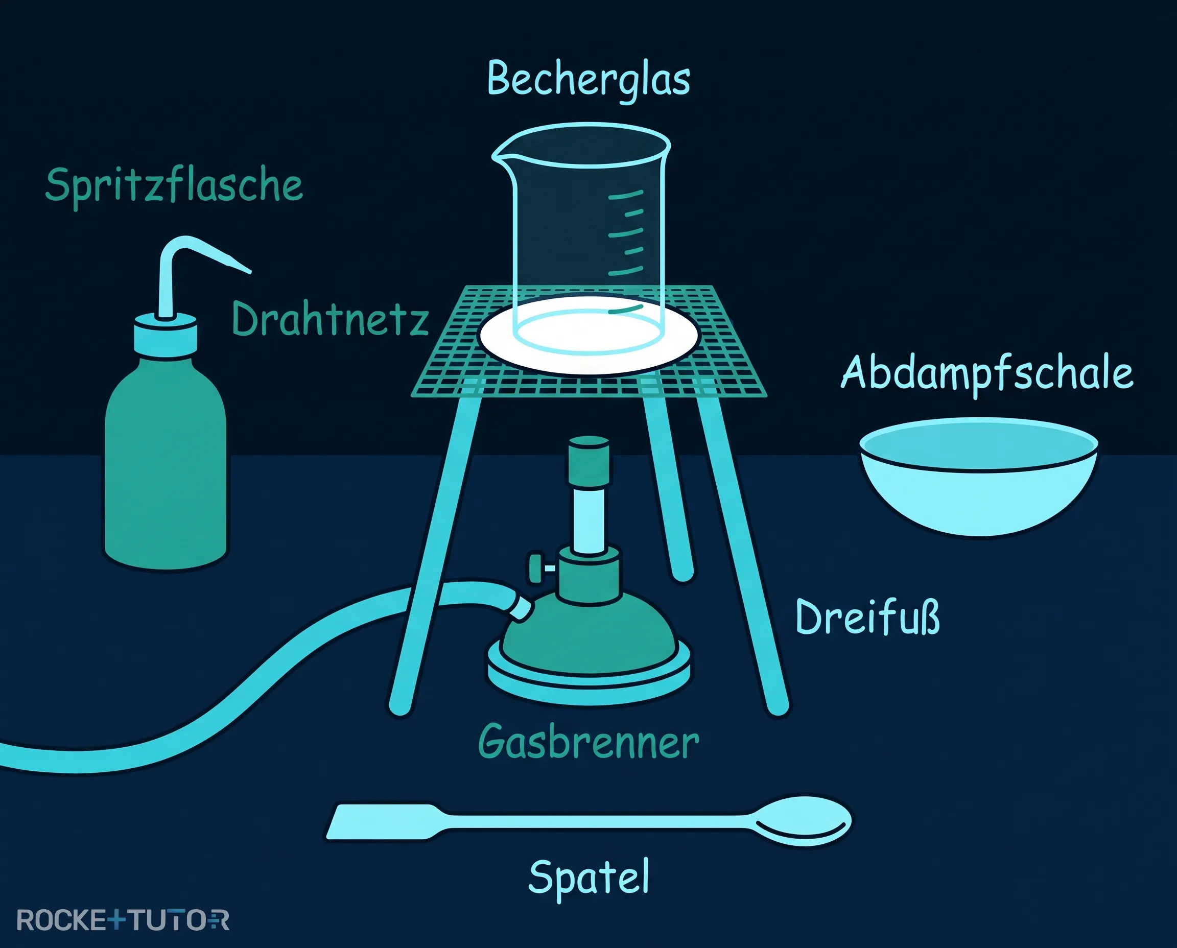 Materialliste für das Experiment