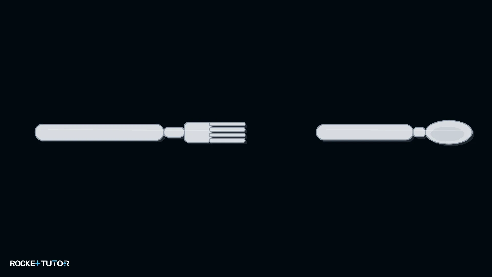 Gabel und Esslöffel nebeneinander im Größenvergleich