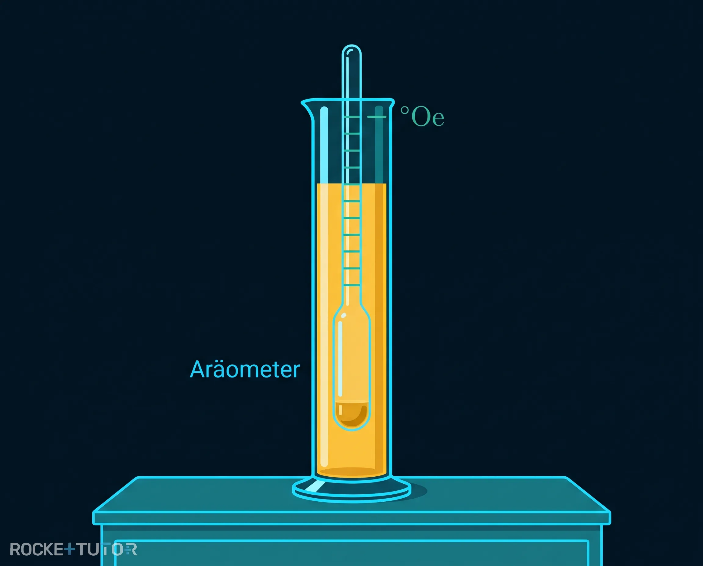 Messung des Mostgewichts mit Aräometer
