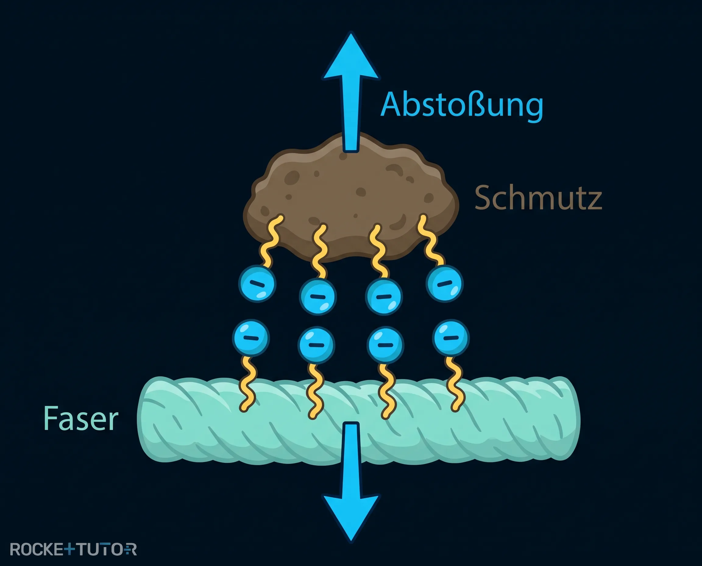 Schmutzablösung durch Tenside