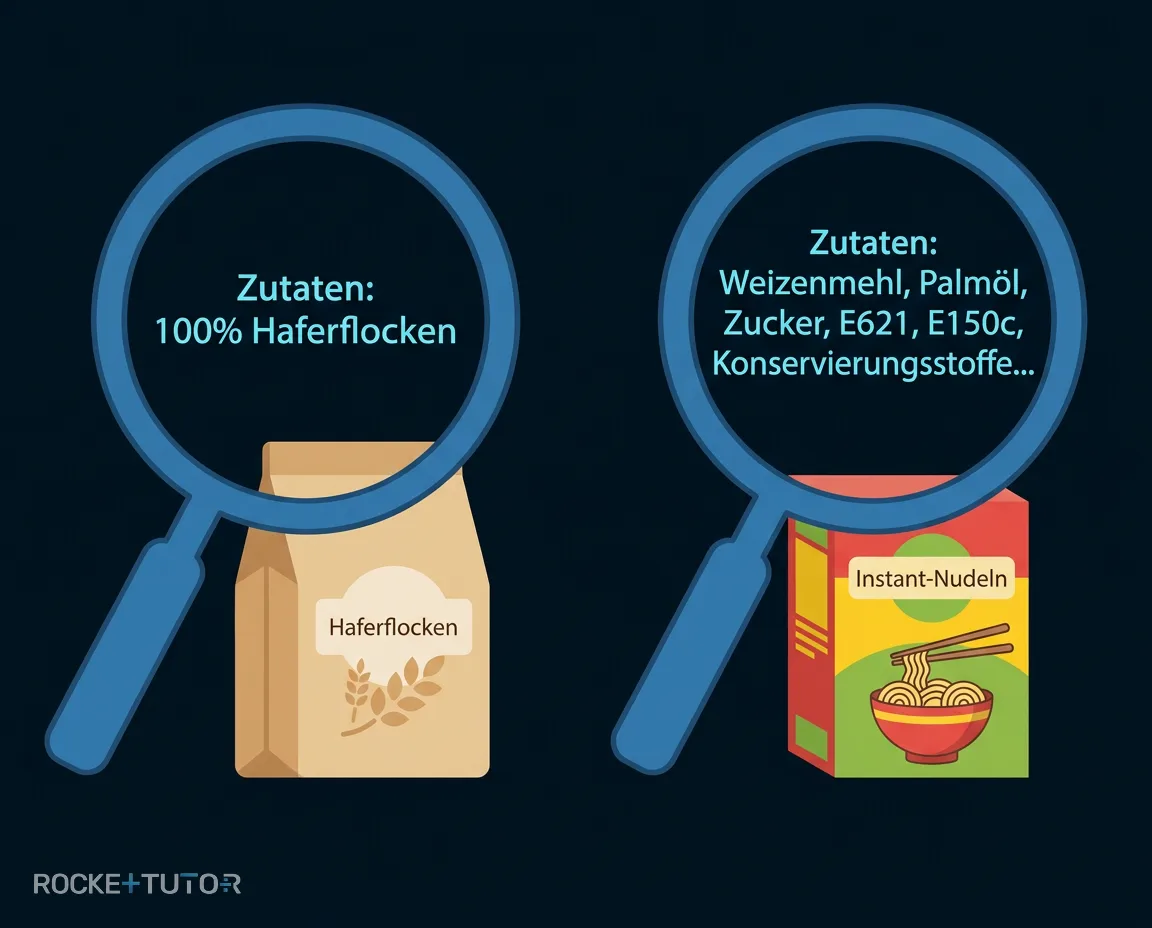 Vergleich von Lebensmitteln