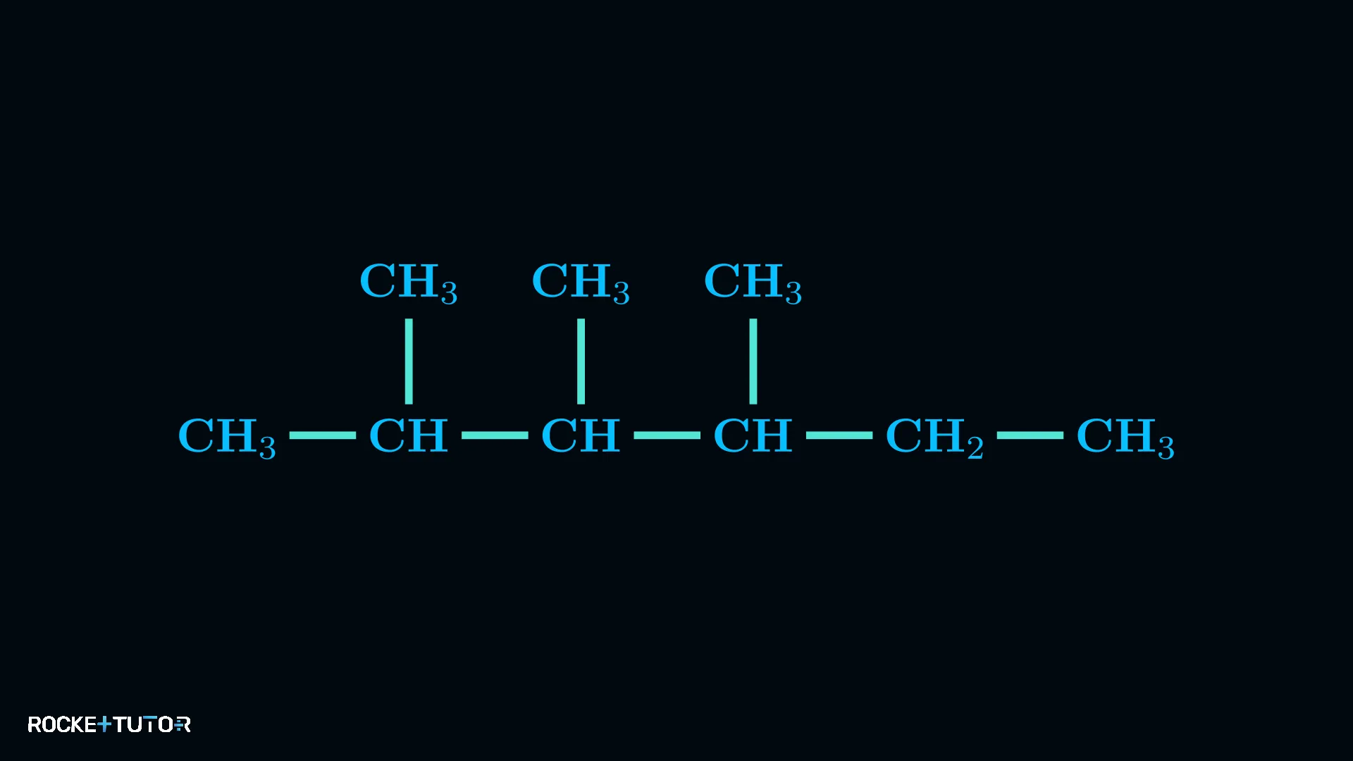 Halbstrukturformel von Trimethylhexan