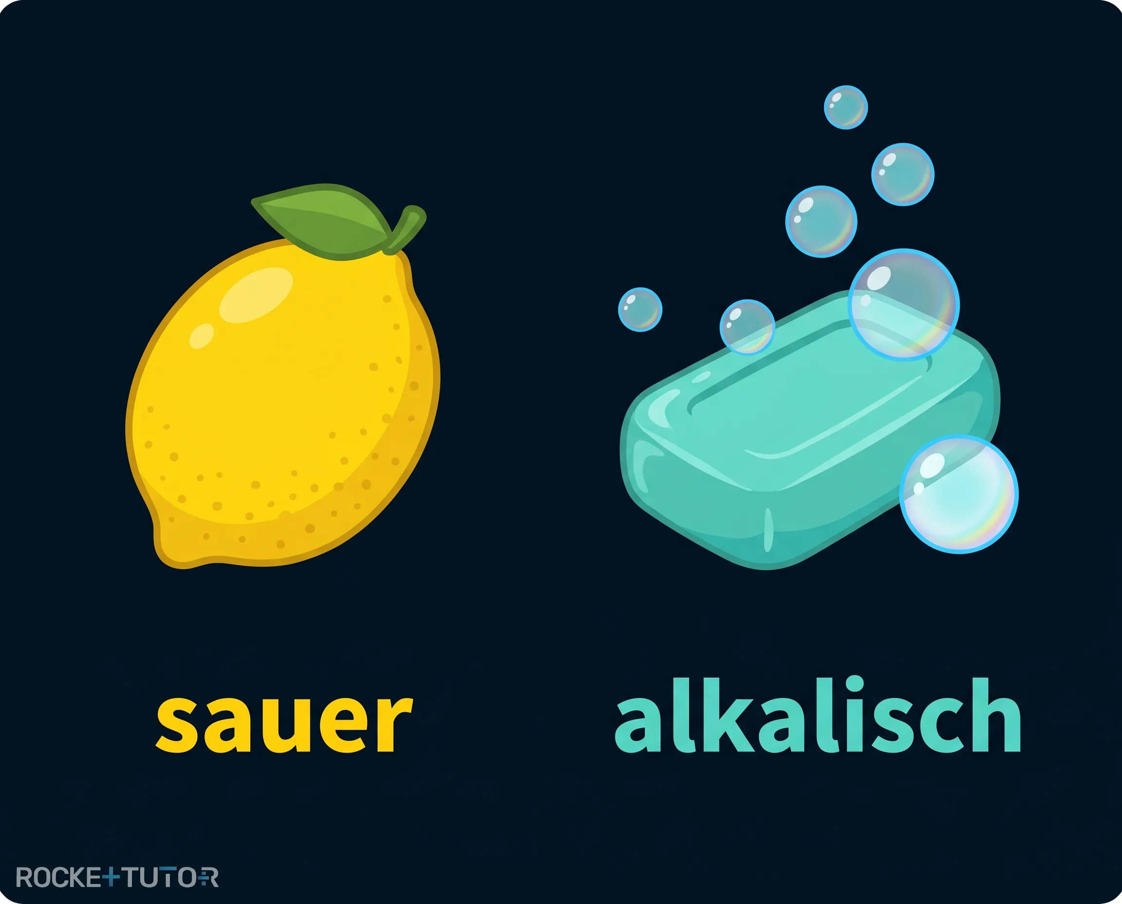 Zitrone und Seife im Vergleich