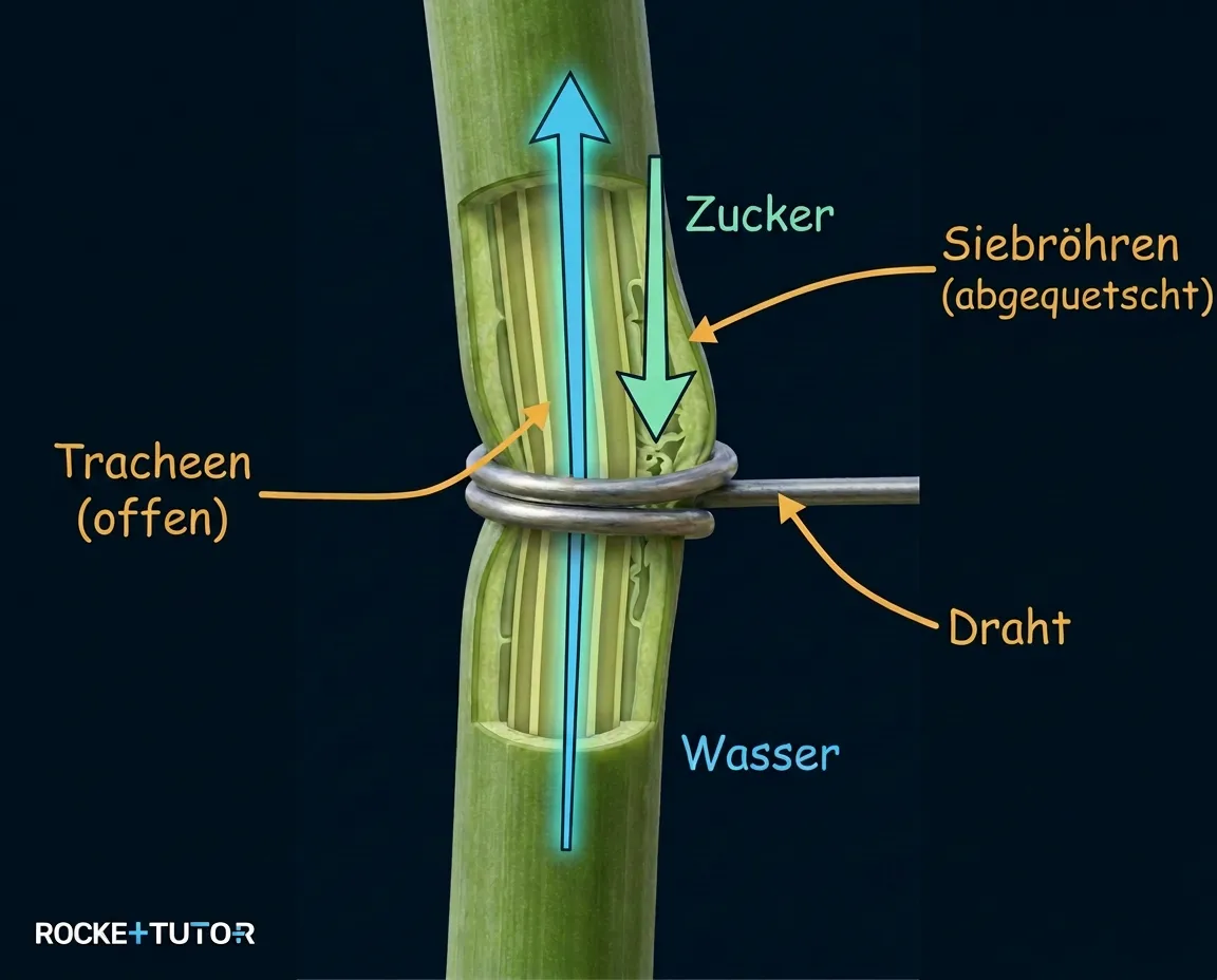 Pflanze mit Draht