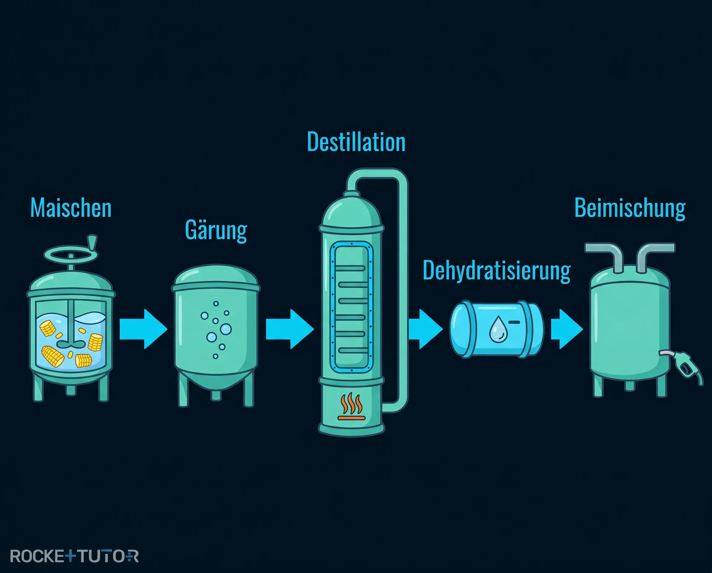 Industrielle Herstellungsschritte