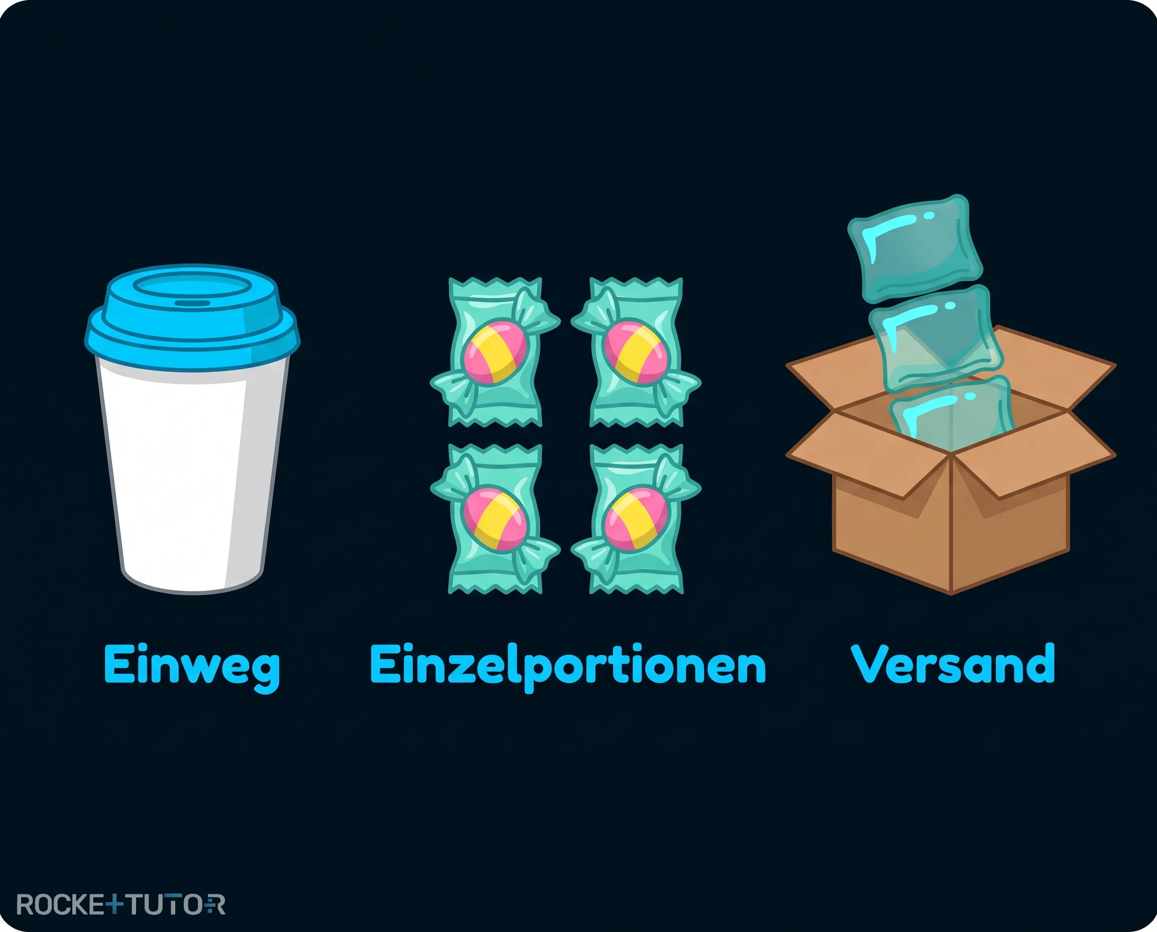 Verschiedene Arten von Plastikverpackungen