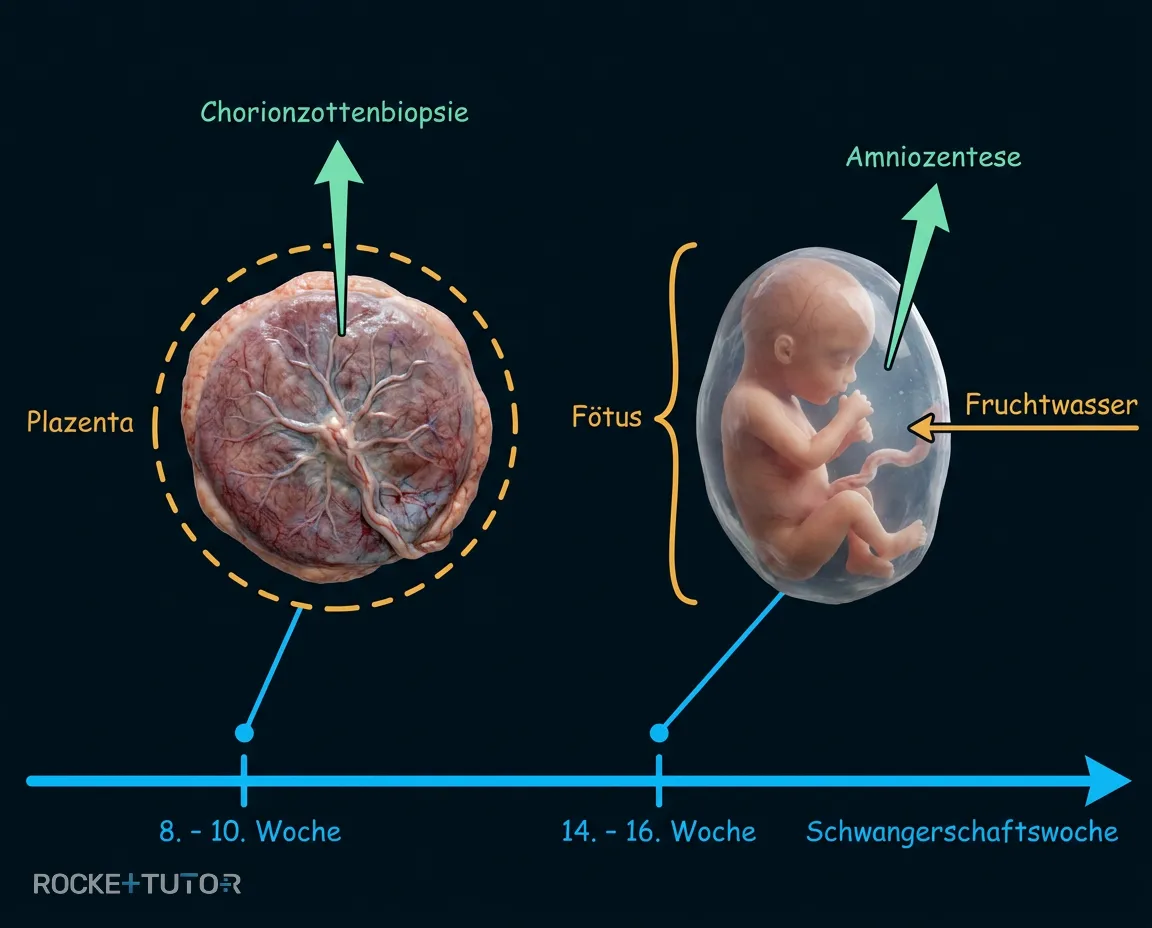 Vergleich von Chorionzottenbiopsie und Amniozentese