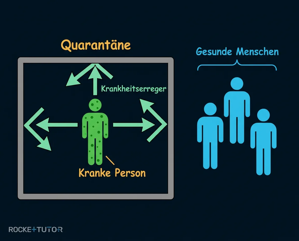 Person in Quarantäne