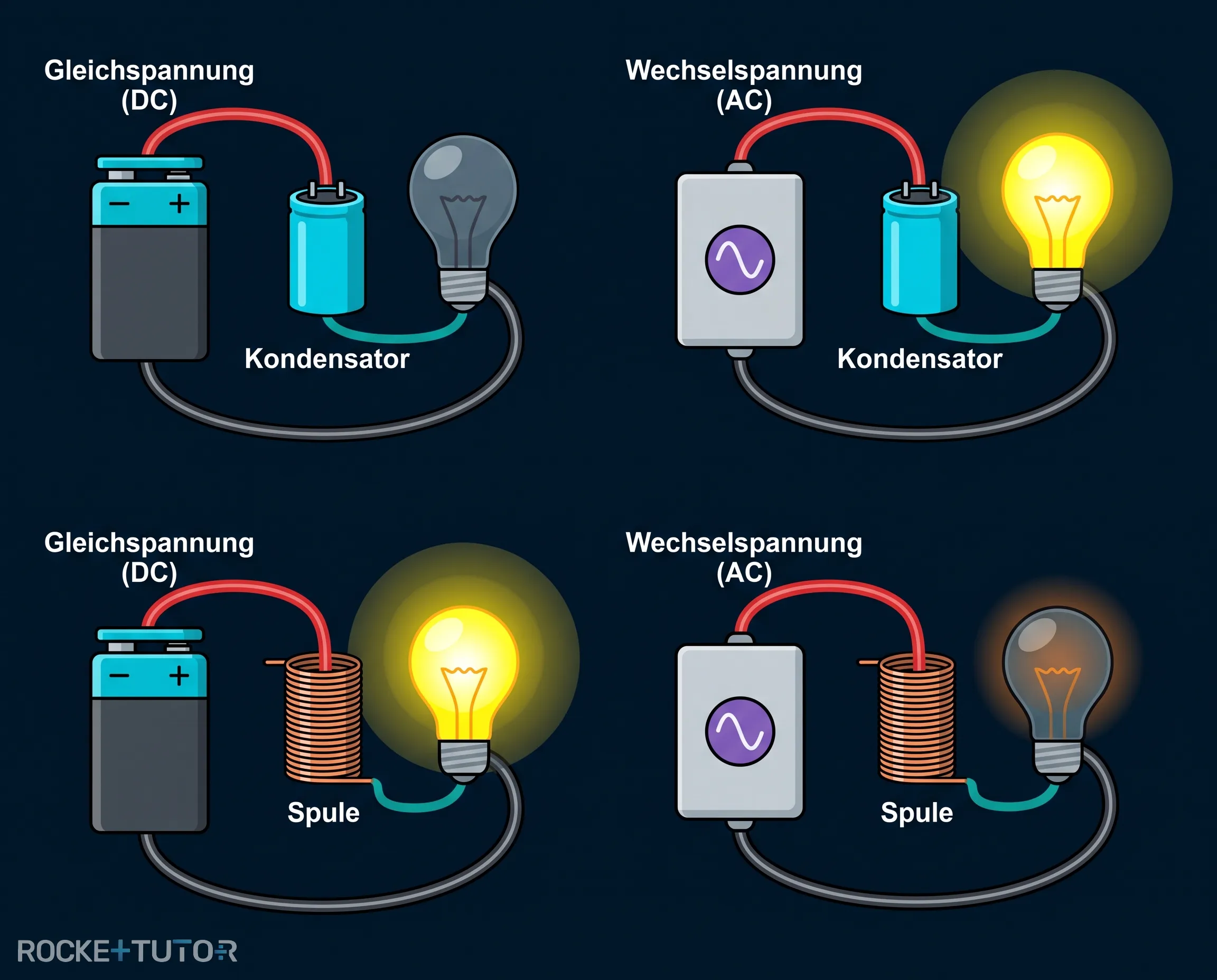 Schaltplan für den Lampentest