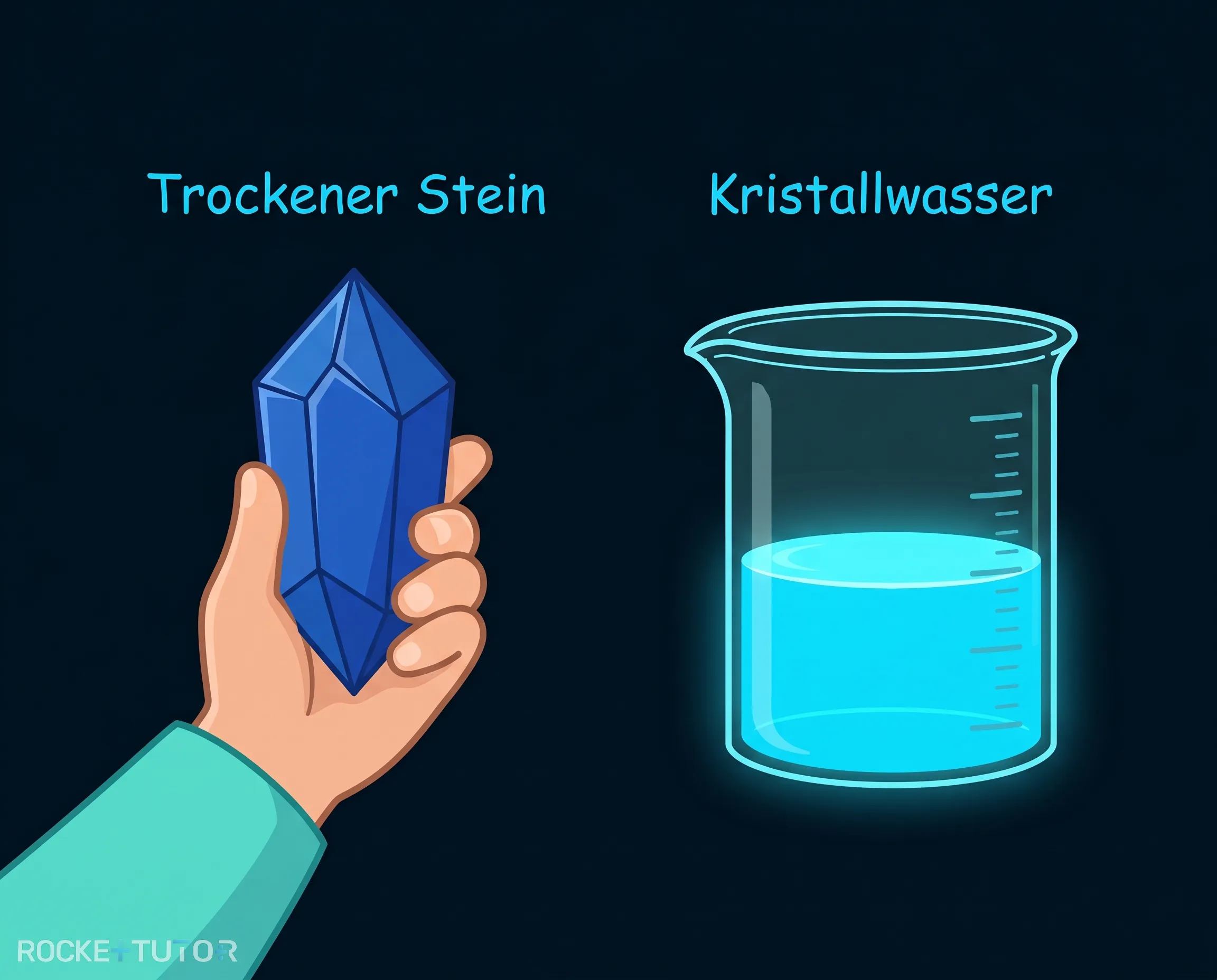 Salzkristalle mit eingeschlossenem Wasser