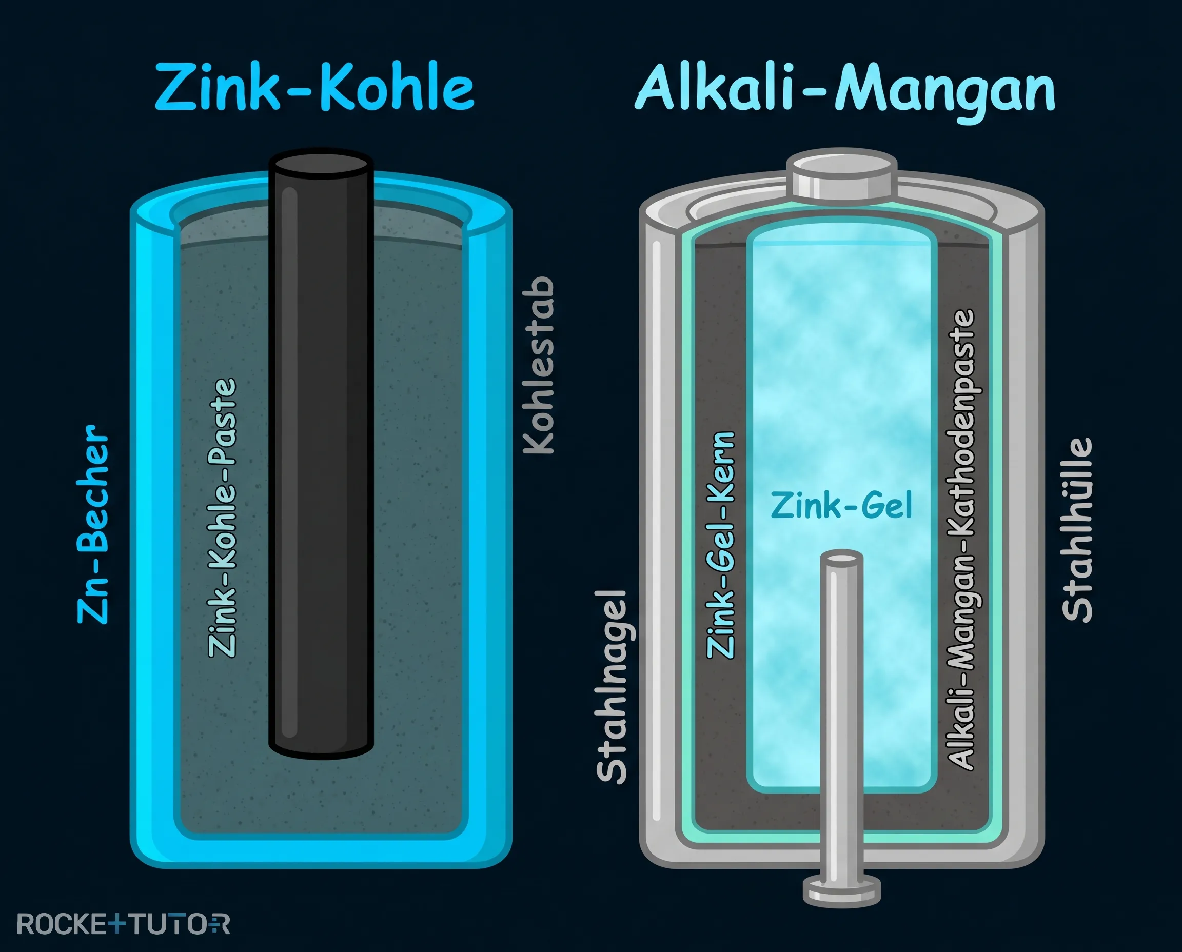 Vergleich von Alltagsbatterien