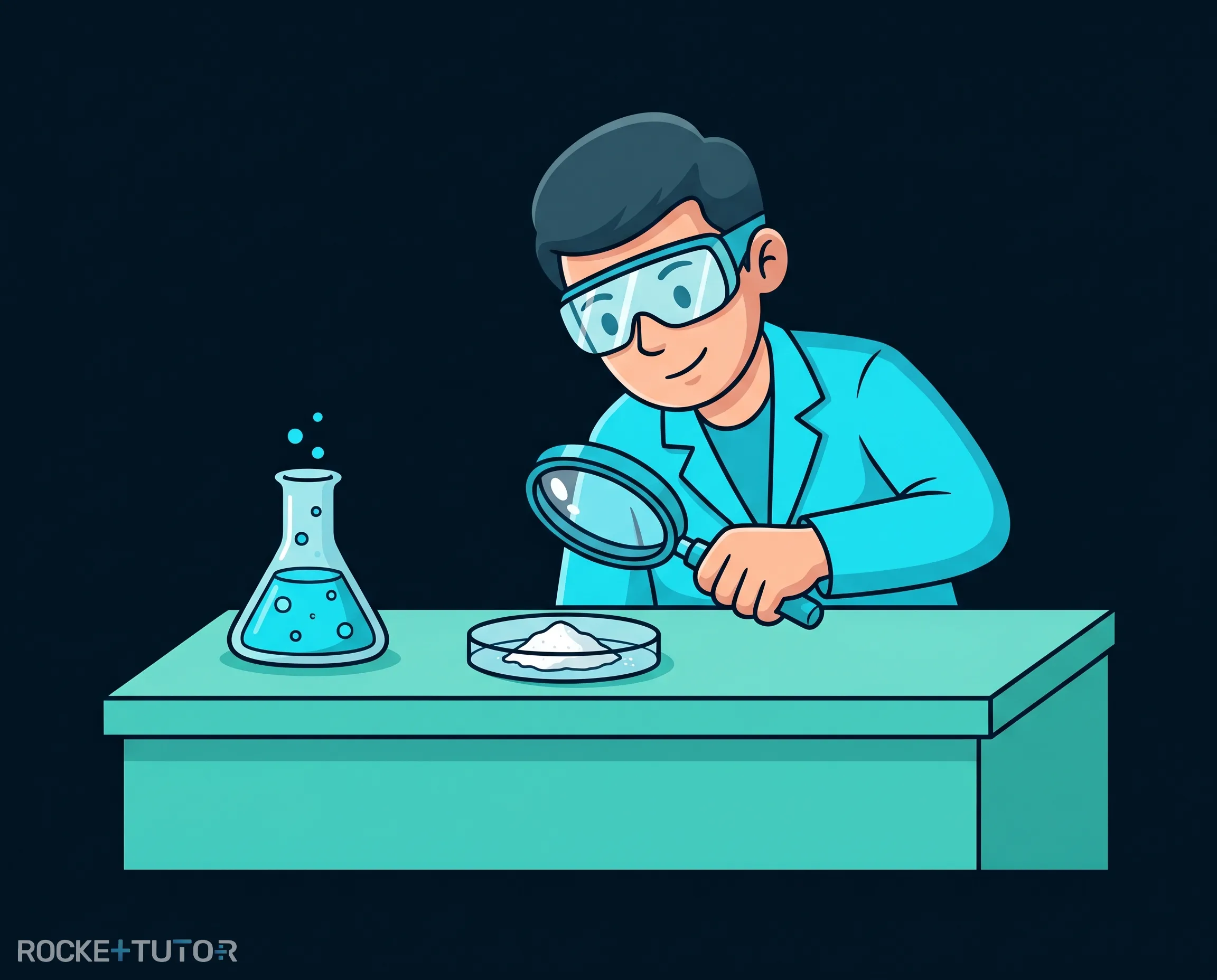 Forensischer Chemiker mit Pulver