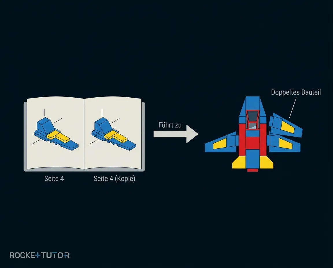 Lego-Bauanleitung mit Fehler