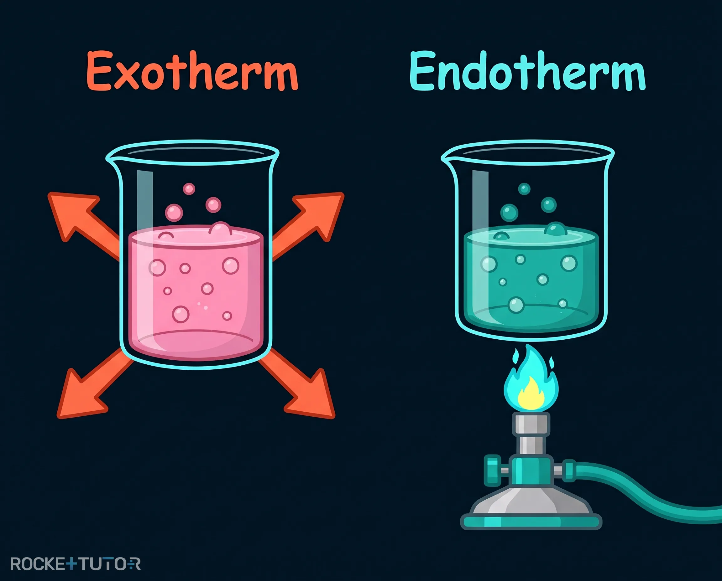 Vergleich exotherme und endotherme Reaktion